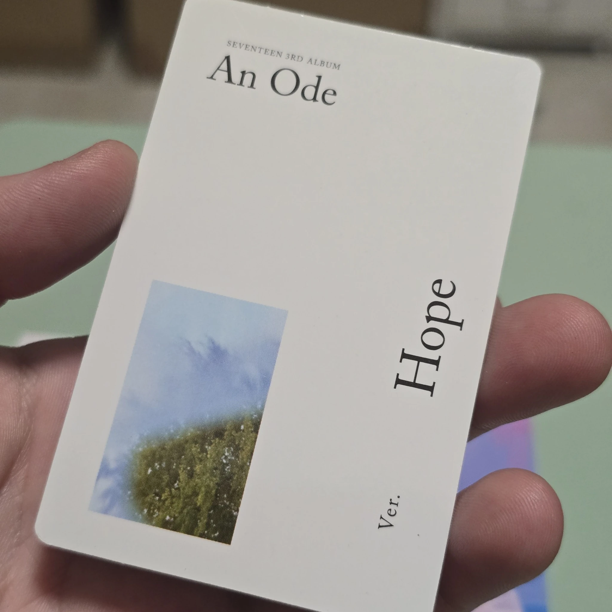 SEVENTEEN Seungkwan SEVENTEEN - Seungkwan - An Ode Album album photocard hope version white back listing photo 3