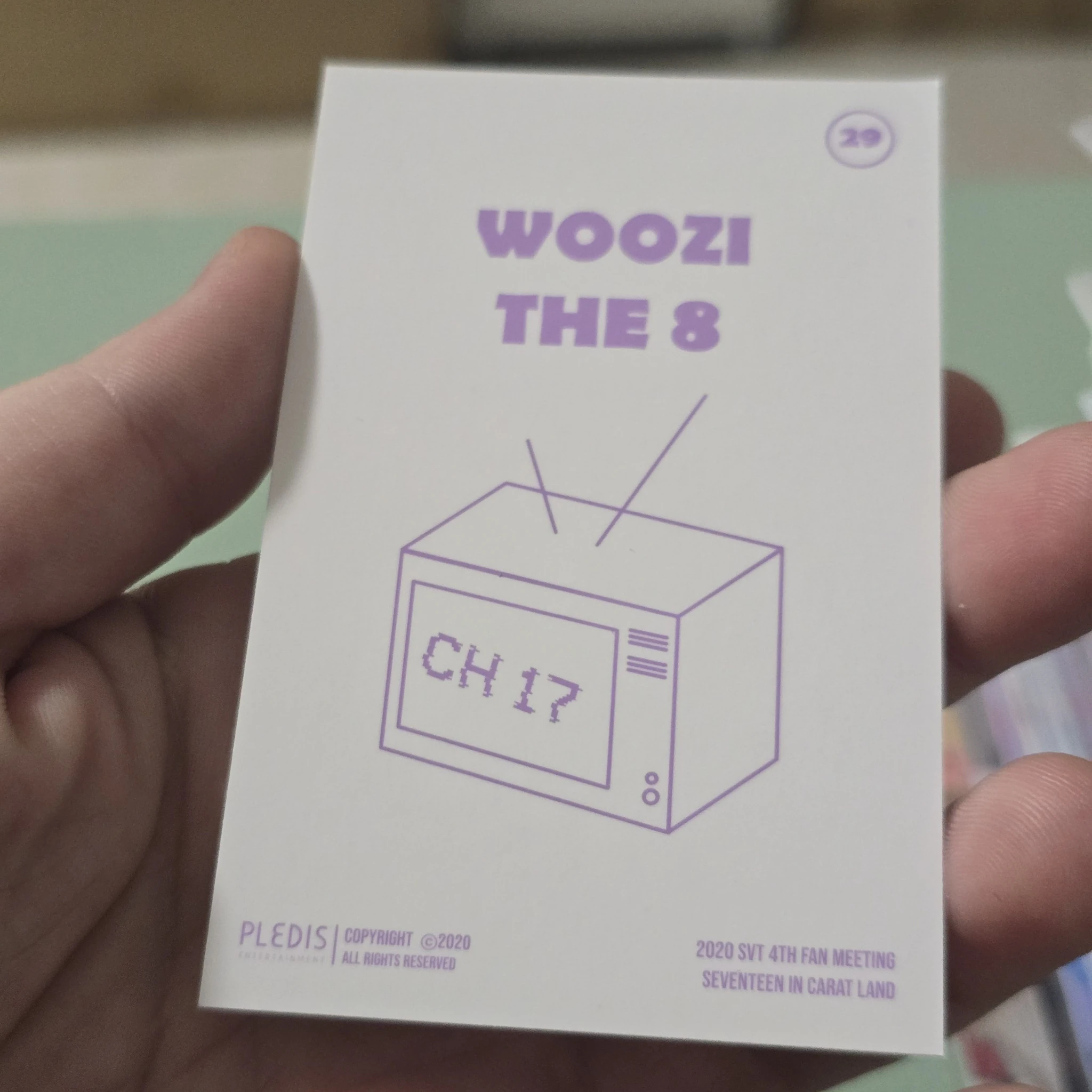 SEVENTEEN SEVENTEEN - Woozi & The8 - 2020 4TH SVT IN CARATLAND  Event trading card listing photo 3