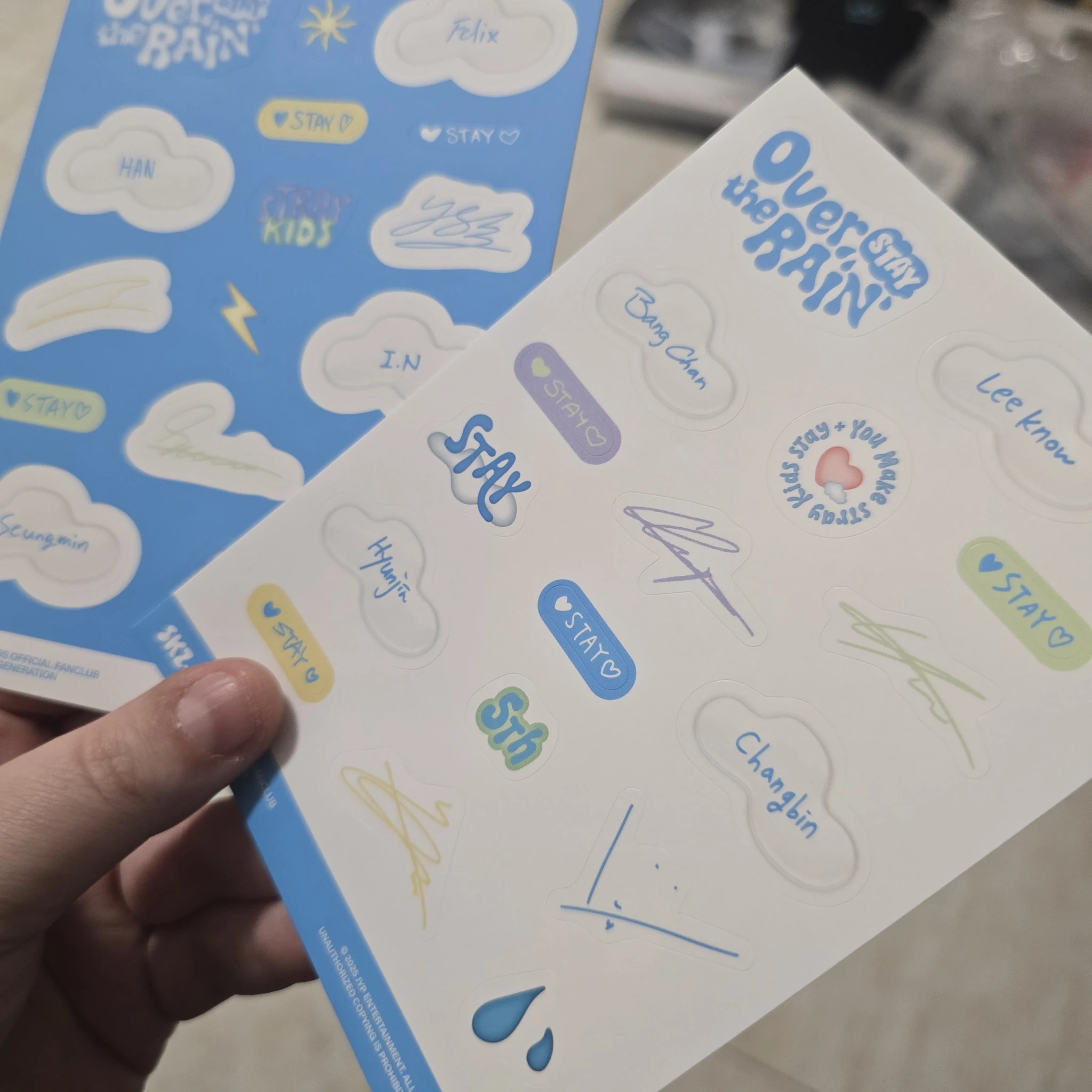 Stray Kids Stray Kids - HAN & Felix & Seungmin - 5th Generation Kit Official Fanclub STAY [STAY Over The Rain] Other sticker sheet kit inclusion fanclub listing photo 3