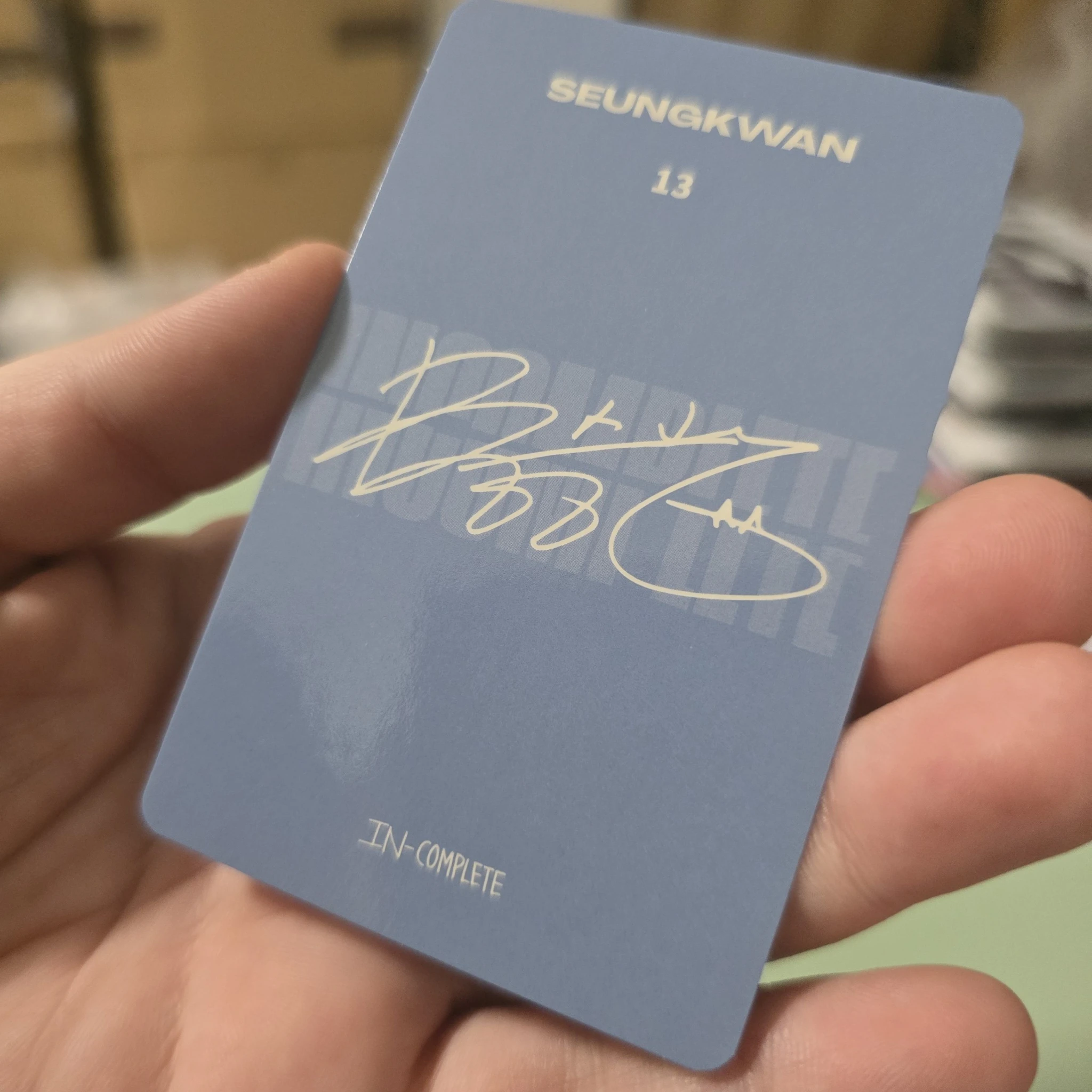 SEVENTEEN Seungkwan SEVENTEEN - Seungkwan - [IN-COMPLETE] ONLINE CONCERT Event merch photocard trading card listing photo 3