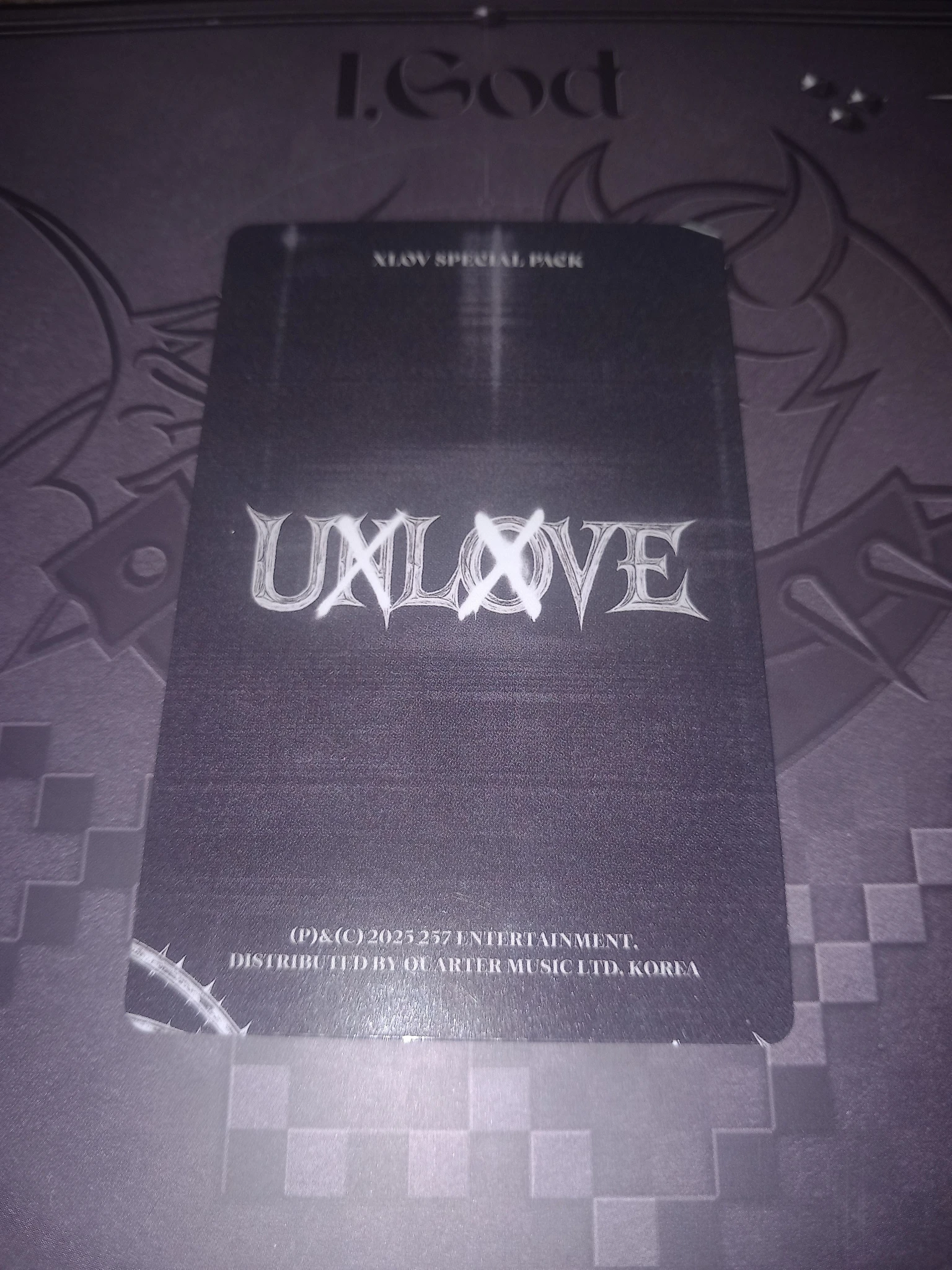 XLOV Hyun XLOV - Hyun - UXLXVE Album album photocard special pack heat photocard message card listing photo 3