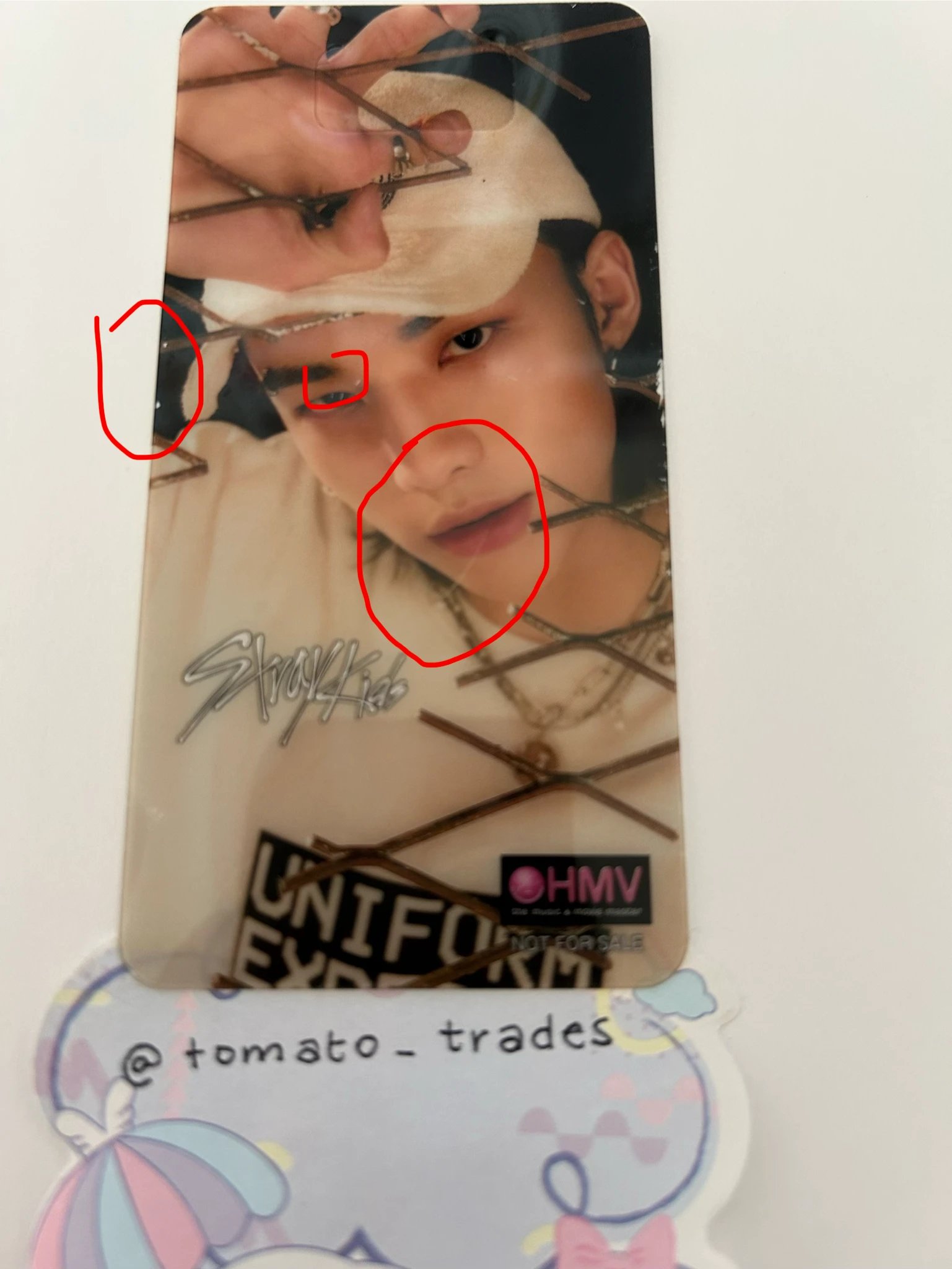 Stray Kids Hyunjin Stray Kids - Hyunjin - Scars / Thunderous (Japanese ver.) Album bookmark transparent/translucent hmv japan pob (pre-order benefit) listing photo 3