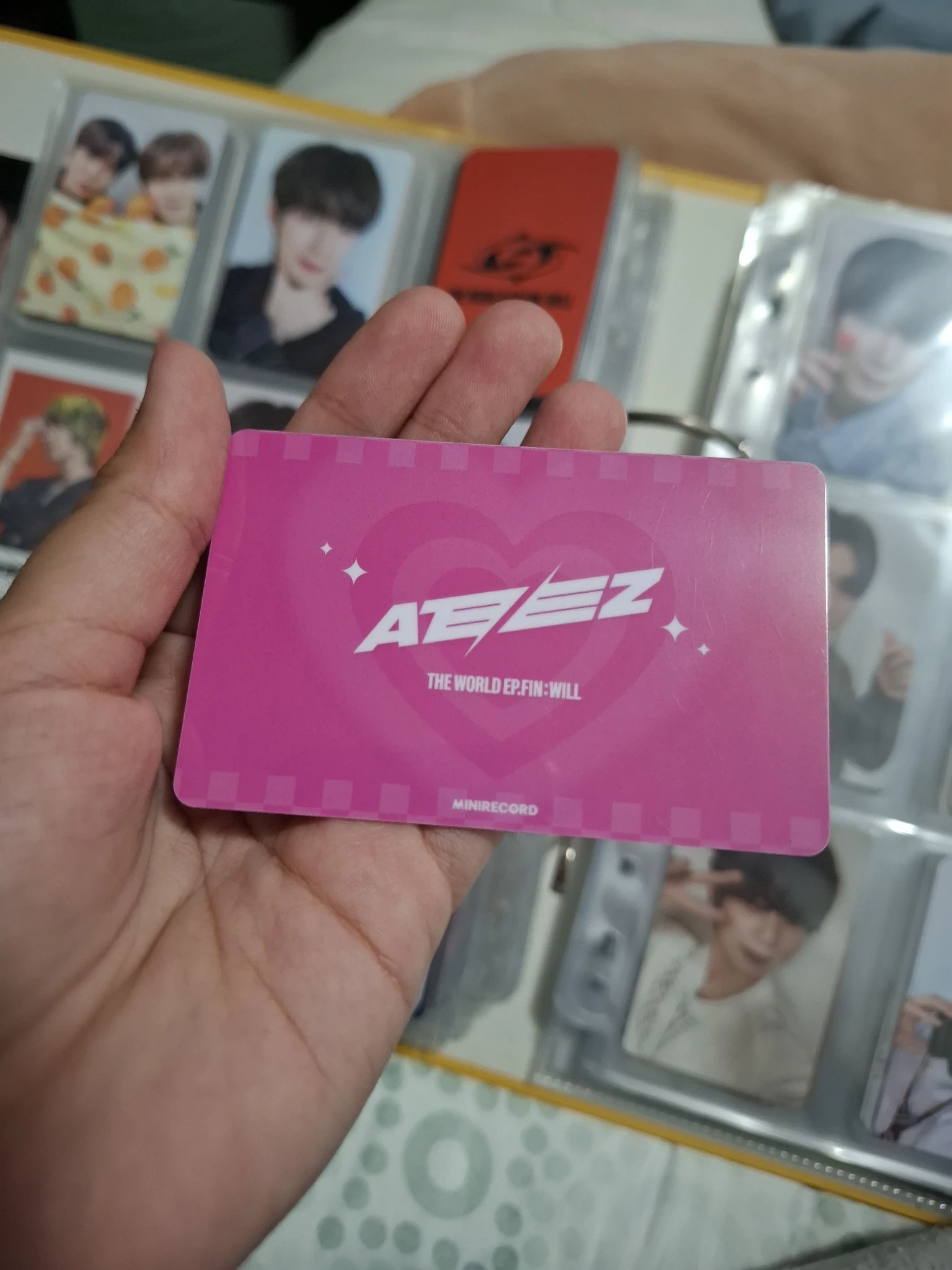 ATEEZ Yeosang ATEEZ - Yeosang - THE WORLD EP.FIN: WILL Album minirecord shop pvc card id card round 2 lucky draw listing photo 3