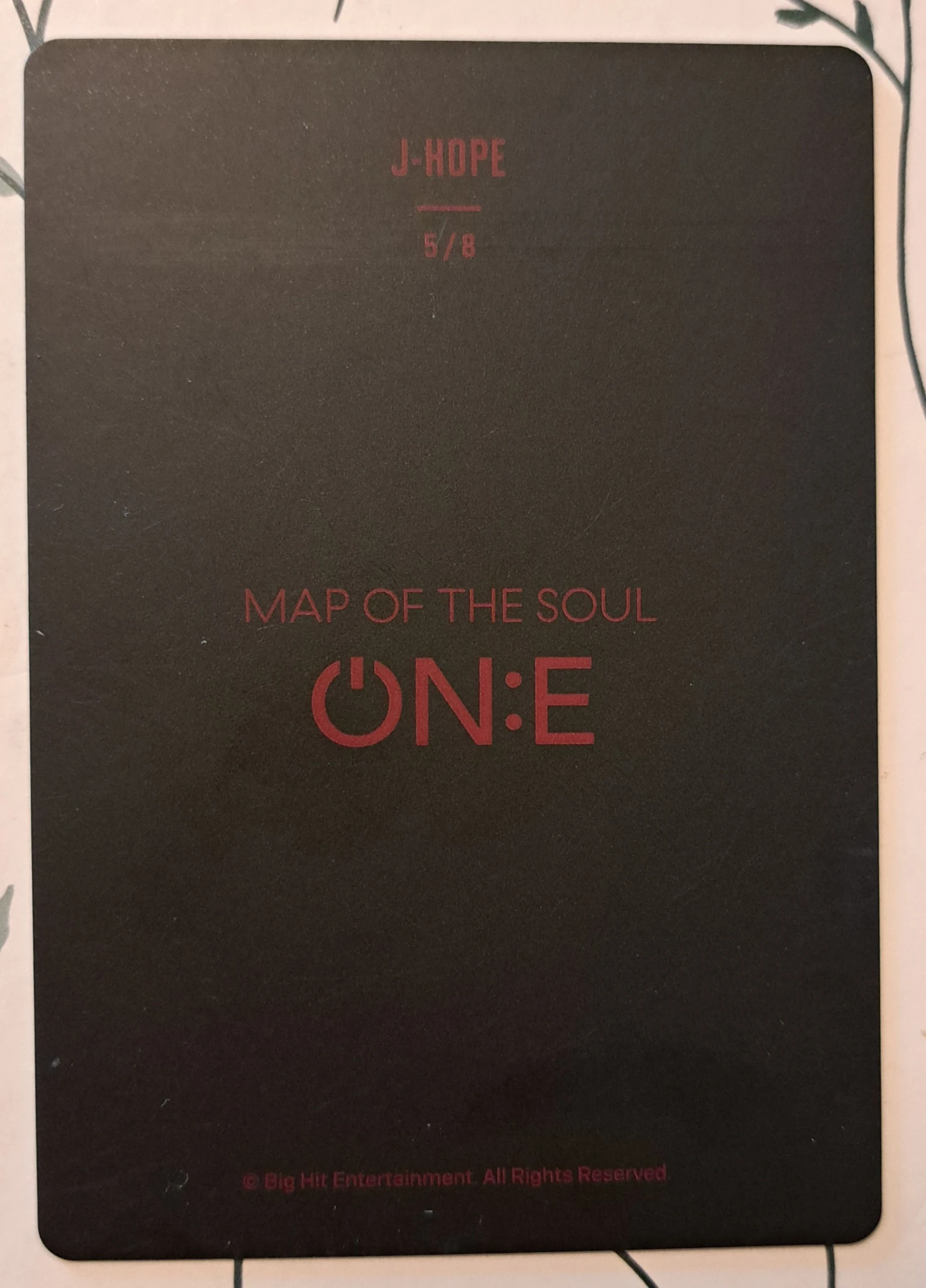 BTS j-hope BTS - j-hope - Map Of The Soul ON:E Event mini photocard listing photo 3