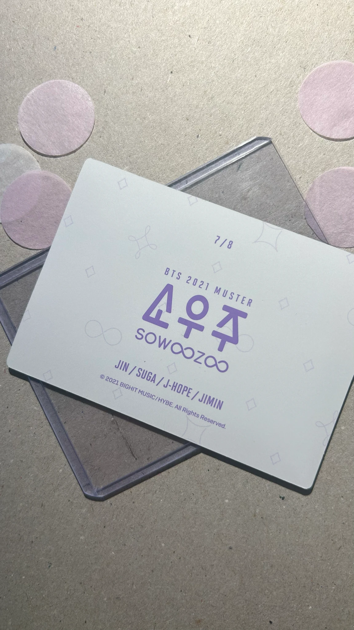 BTS BTS - 2021 Muster Sowoozoo Event merch photocard photo stand listing photo 3