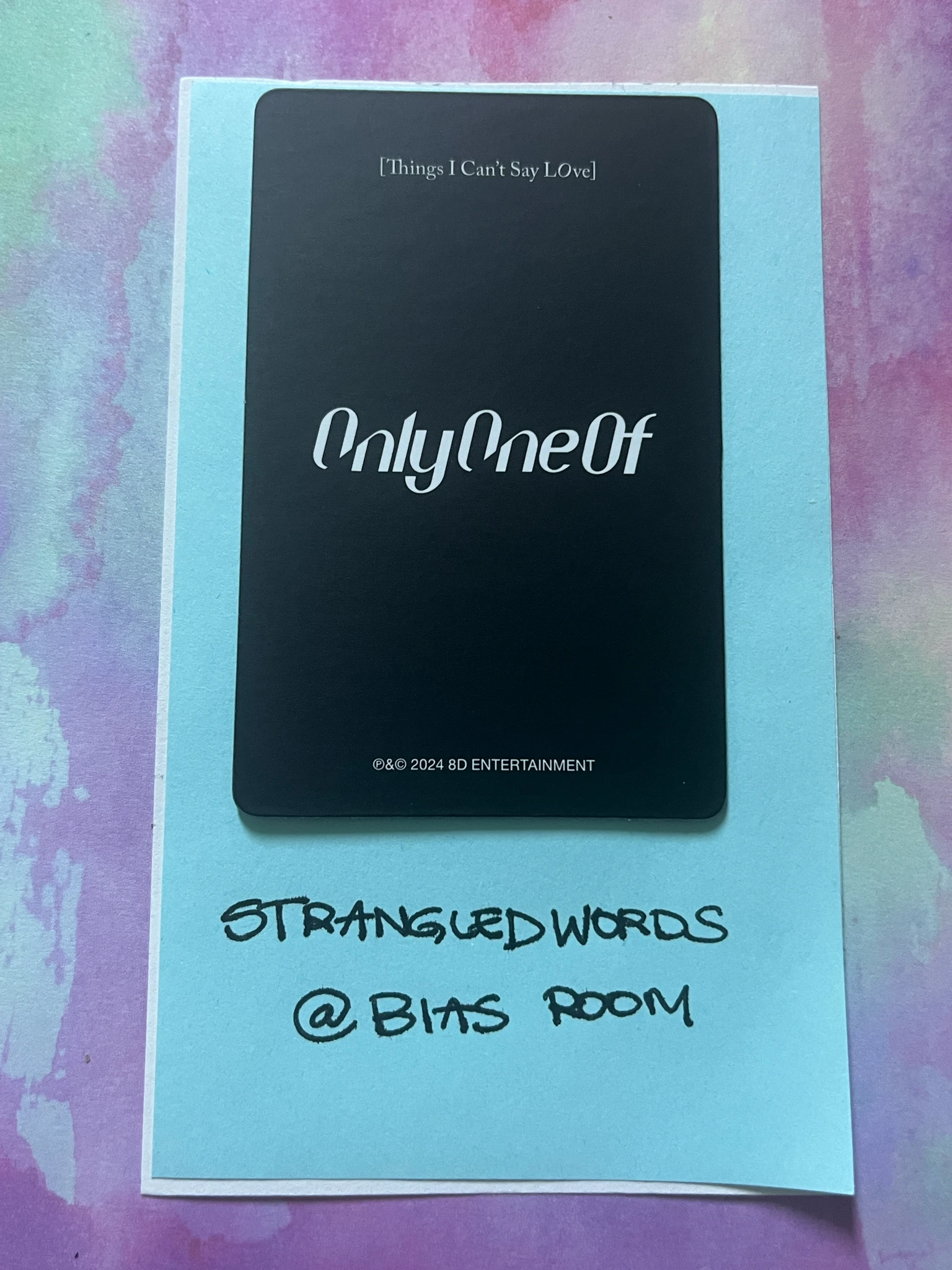 OnlyOneOf KB OnlyOneOf - KB - Things I Can’t Say LOve Album album photocard lenticular listing photo 4