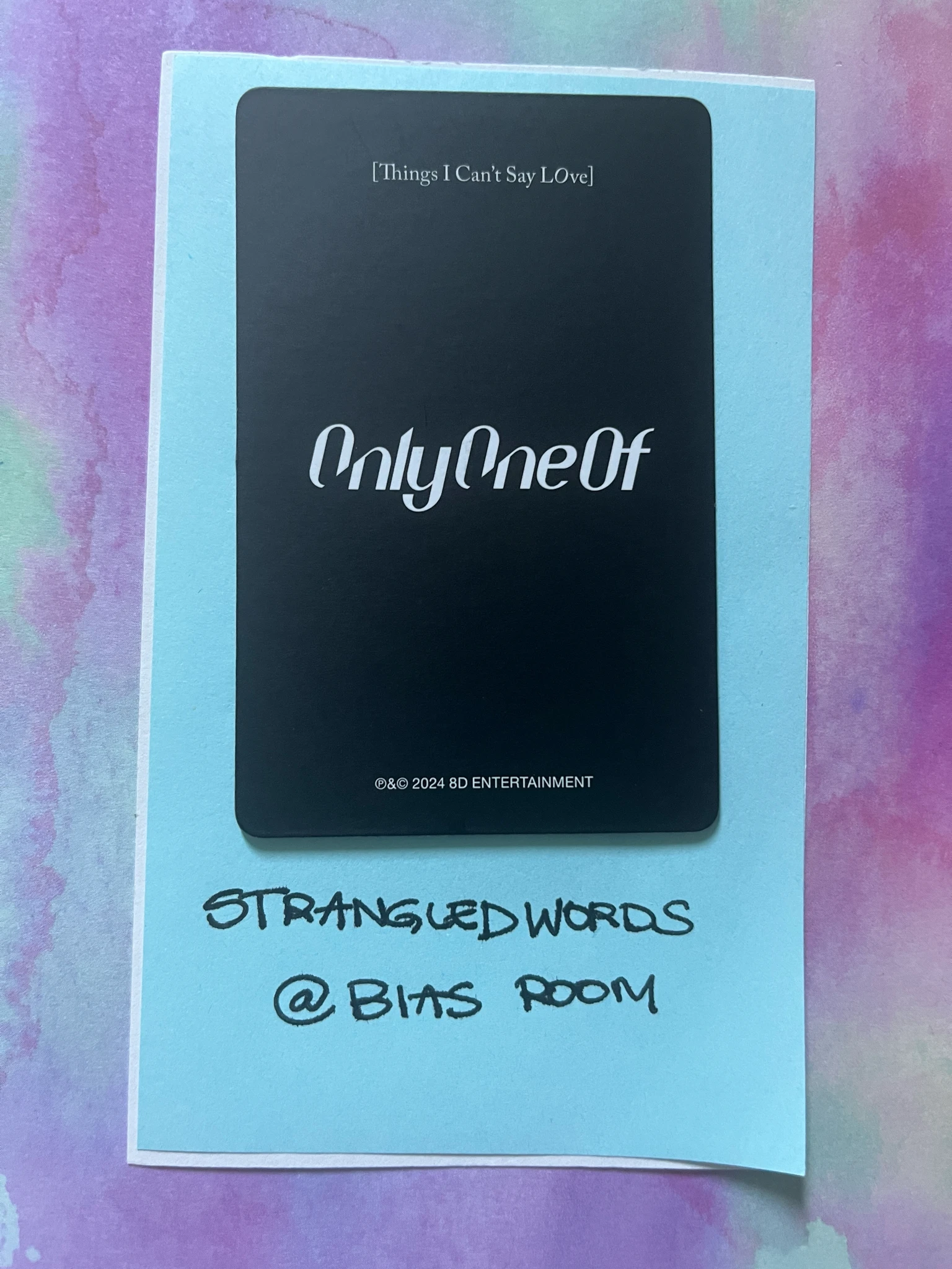 OnlyOneOf Mill OnlyOneOf - Mill - Things I Can’t Say LOve Album album photocard lenticular listing photo 4