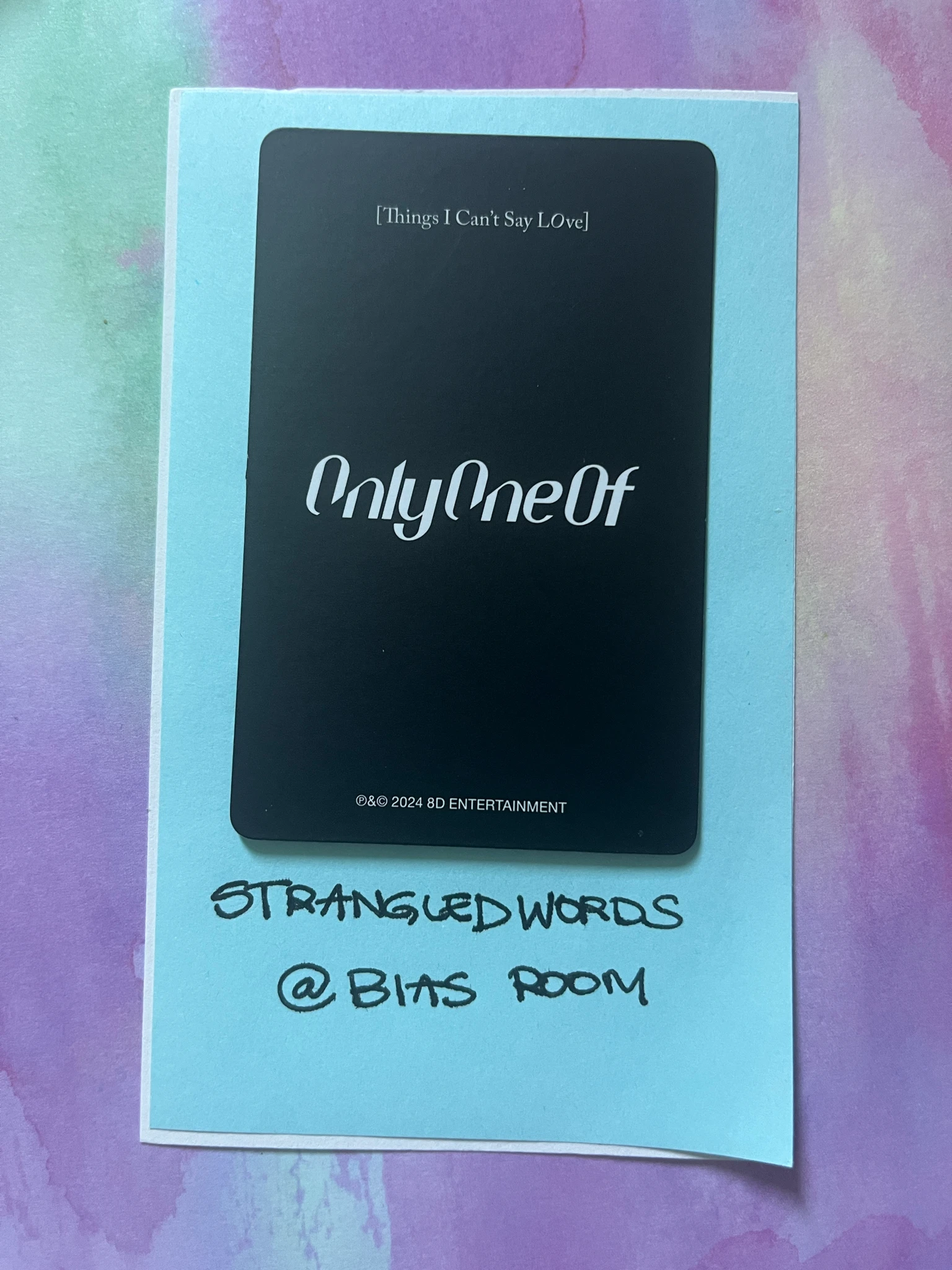 OnlyOneOf Nine OnlyOneOf - Nine - Things I Can’t Say LOve Album album photocard lenticular listing photo 4