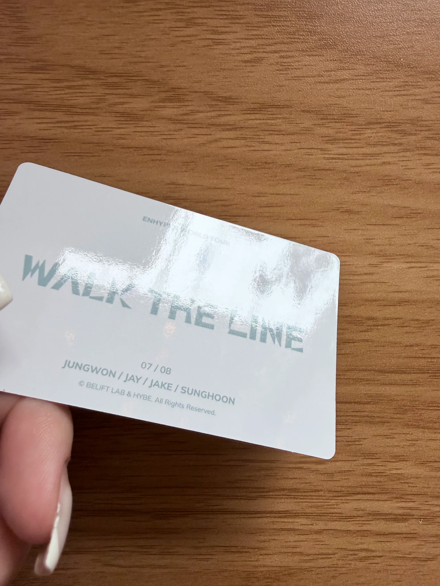 ENHYPEN ENHYPEN - Jake & Jay & Sunghoon - 'WALK THE LINE' World Tour Event trading card merch photocard listing photo 4