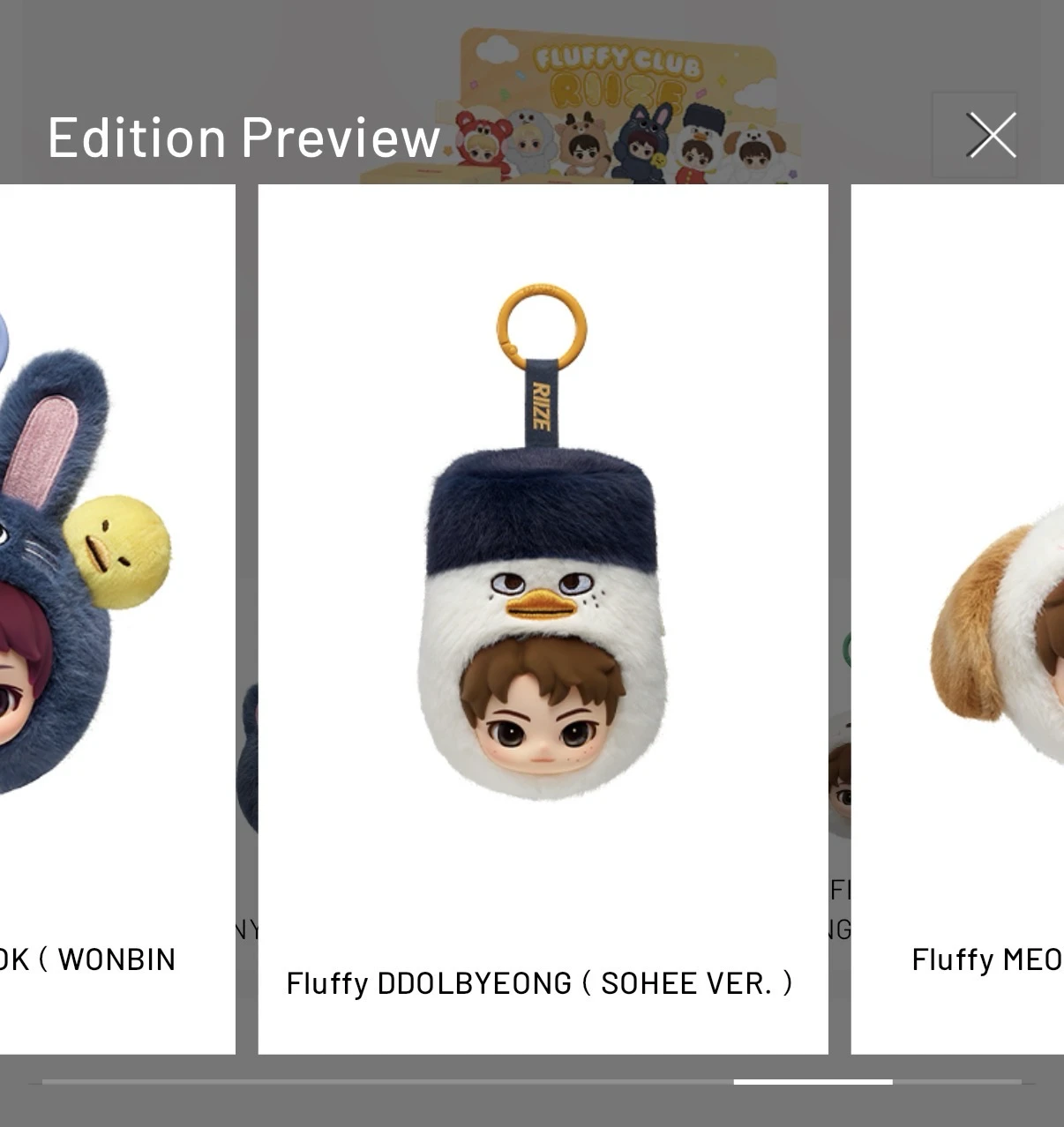 RIIZE  Sohee RIIZE  - Sohee - RIIZE X POP MART Fluffy Club Other brand collaboration keyring merch photocard listing photo 4
