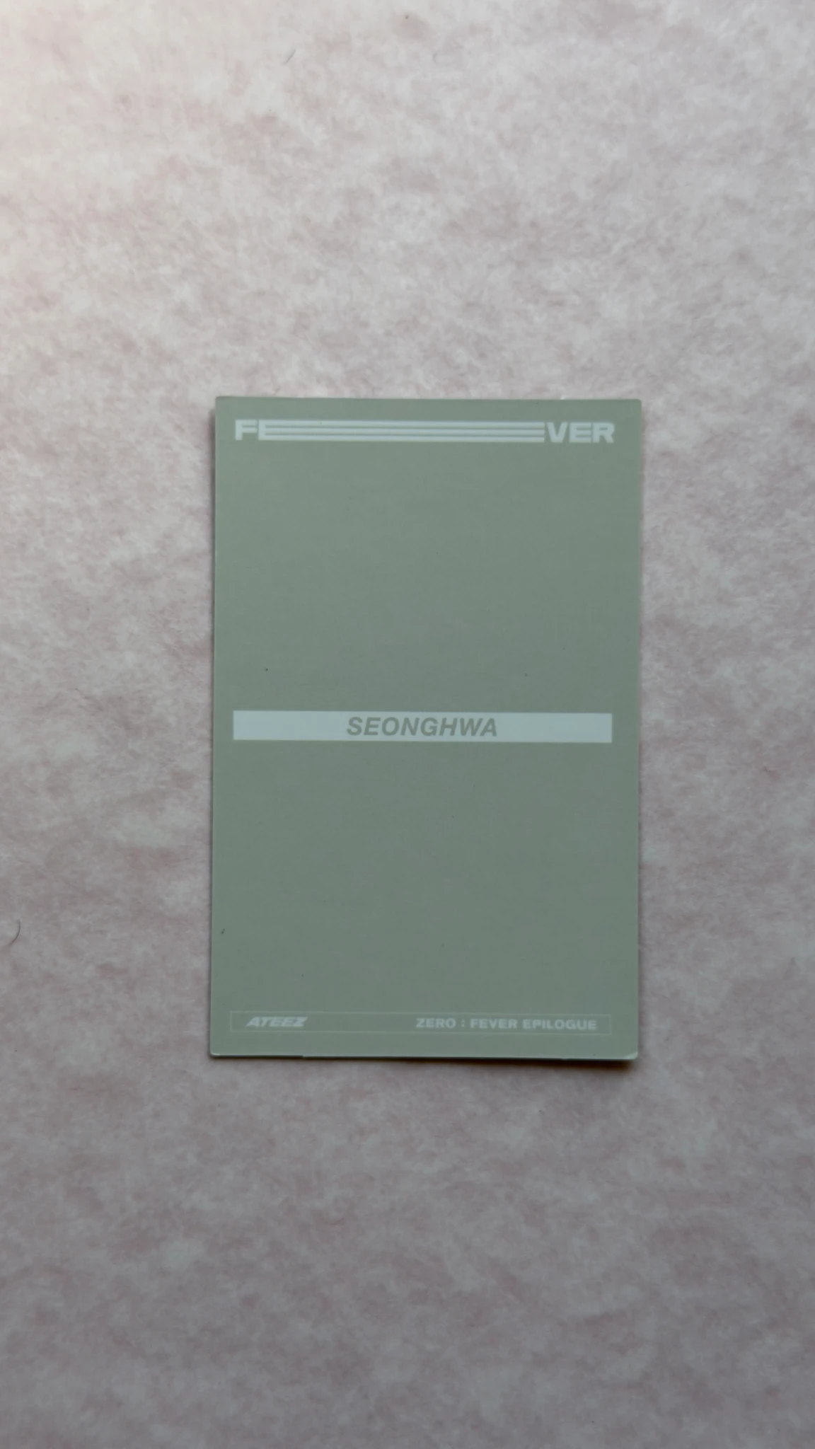 ATEEZ Seonghwa ATEEZ - Seonghwa - ZERO : FEVER EPILOGUE Album album photocard A version limited version listing photo 4