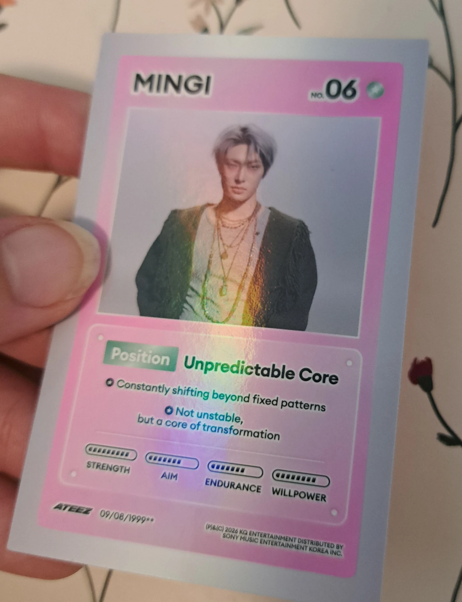 ATEEZ Mingi ATEEZ - Mingi - GOLDEN HOUR : Part.5 Album album photocard character card A version holographic (hologram) listing photo 4
