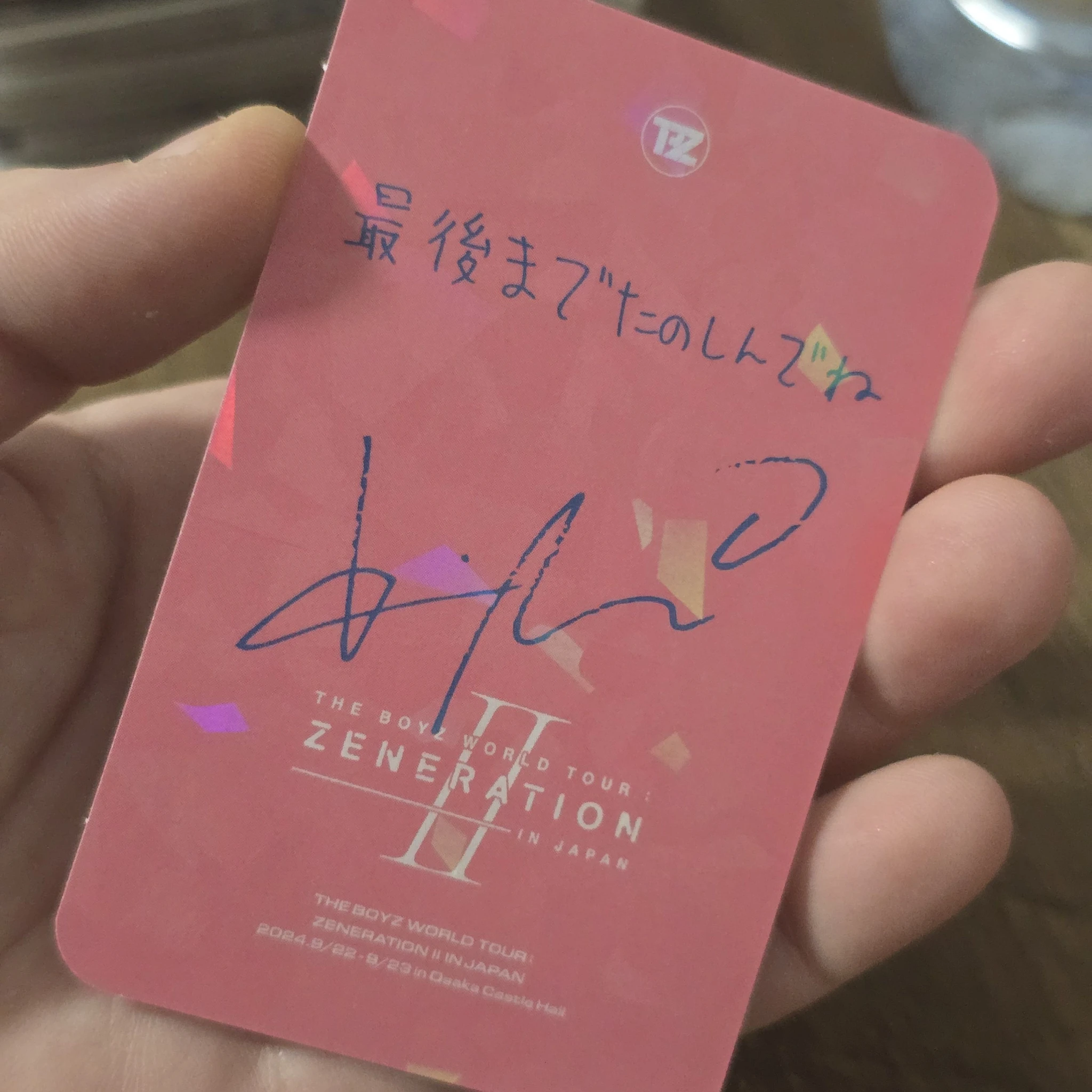 THE BOYZ Kevin THE BOYZ - Kevin - WORLD TOUR: Zeneration 2 Event trading card japan listing photo 4