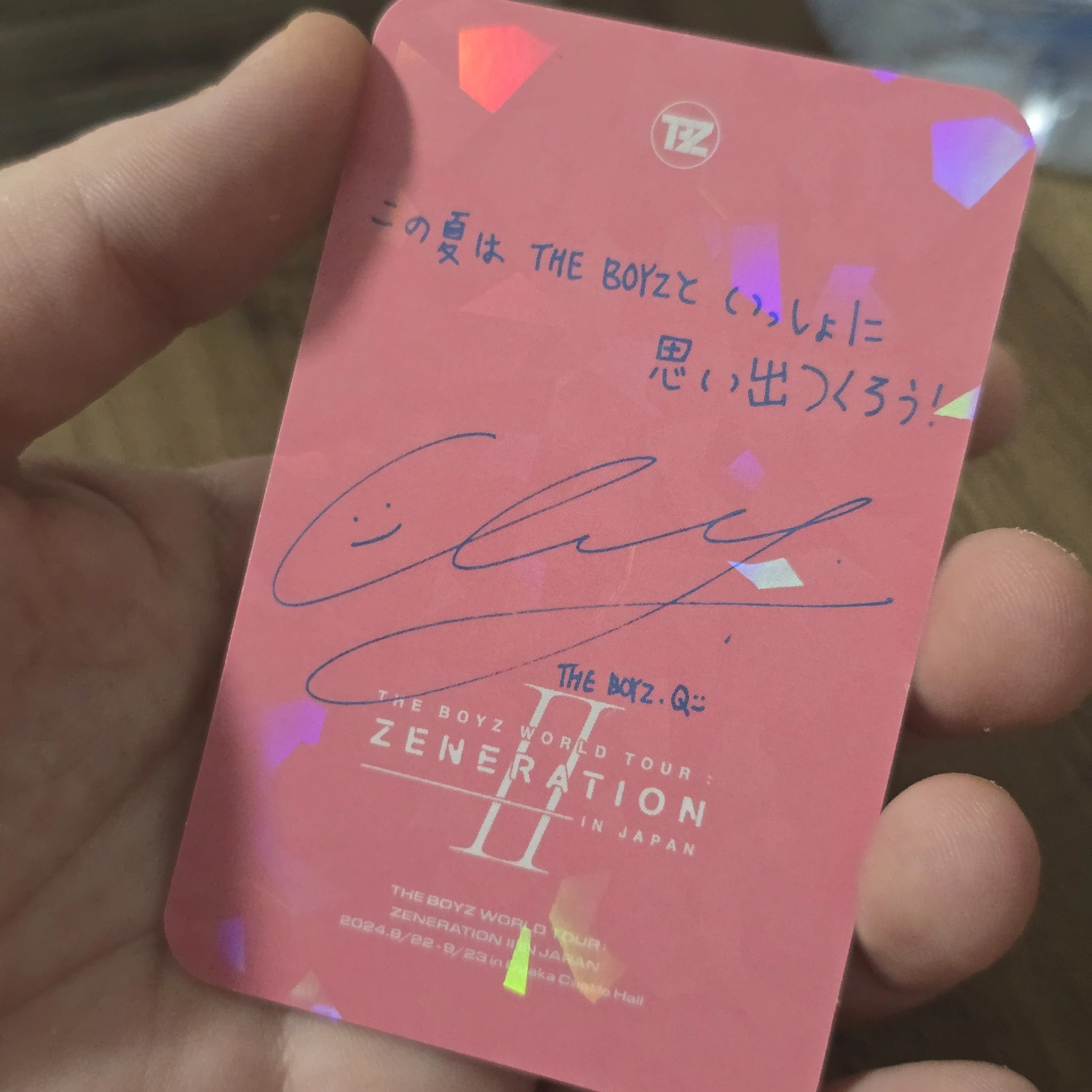 THE BOYZ Q THE BOYZ - Q - WORLD TOUR: Zeneration 2 Event trading card japan listing photo 4