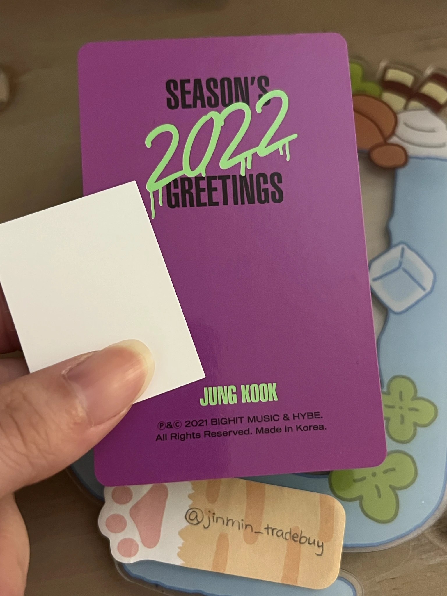 BTS Jungkook BTS - Jungkook - 2022 Season’s Greetings Other postcard listing photo 4