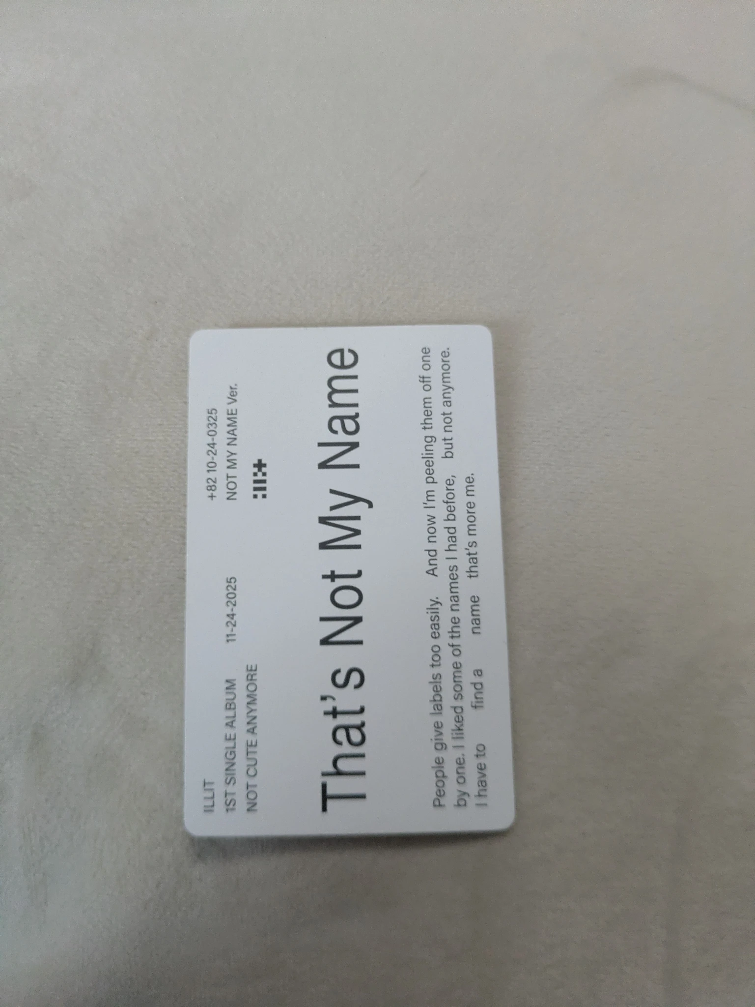 ILLIT Iroha ILLIT - NOT CUTE ANYMORE Album album photocard not me version listing photo 4