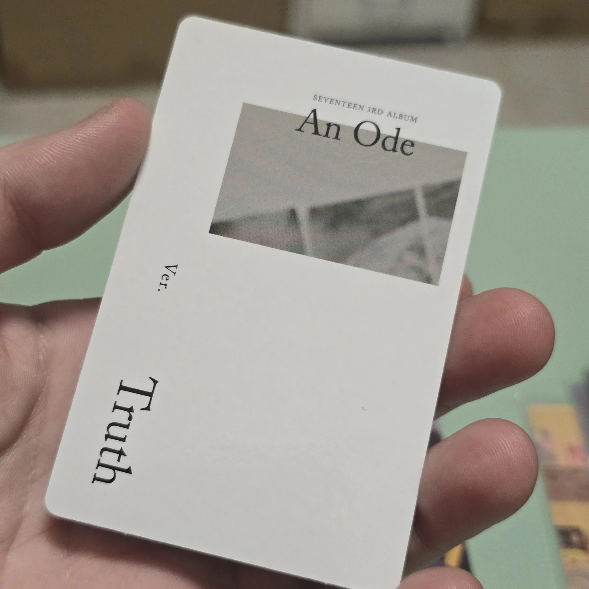 SEVENTEEN Seungkwan SEVENTEEN - Seungkwan - An Ode Album album photocard truth version white back listing photo 4