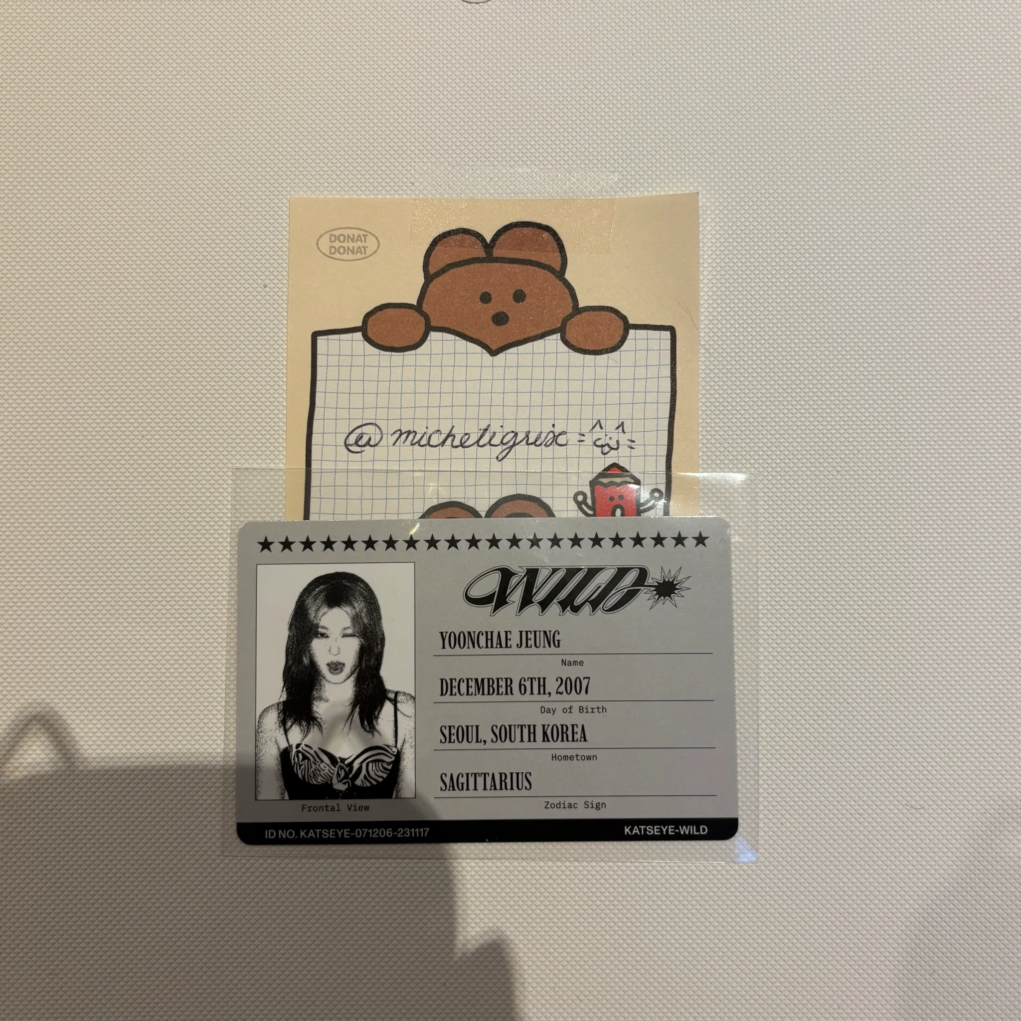 KATSEYE Yoonchae KATSEYE - Yoonchae - WILD Album album photocard member version version 1 listing photo 4
