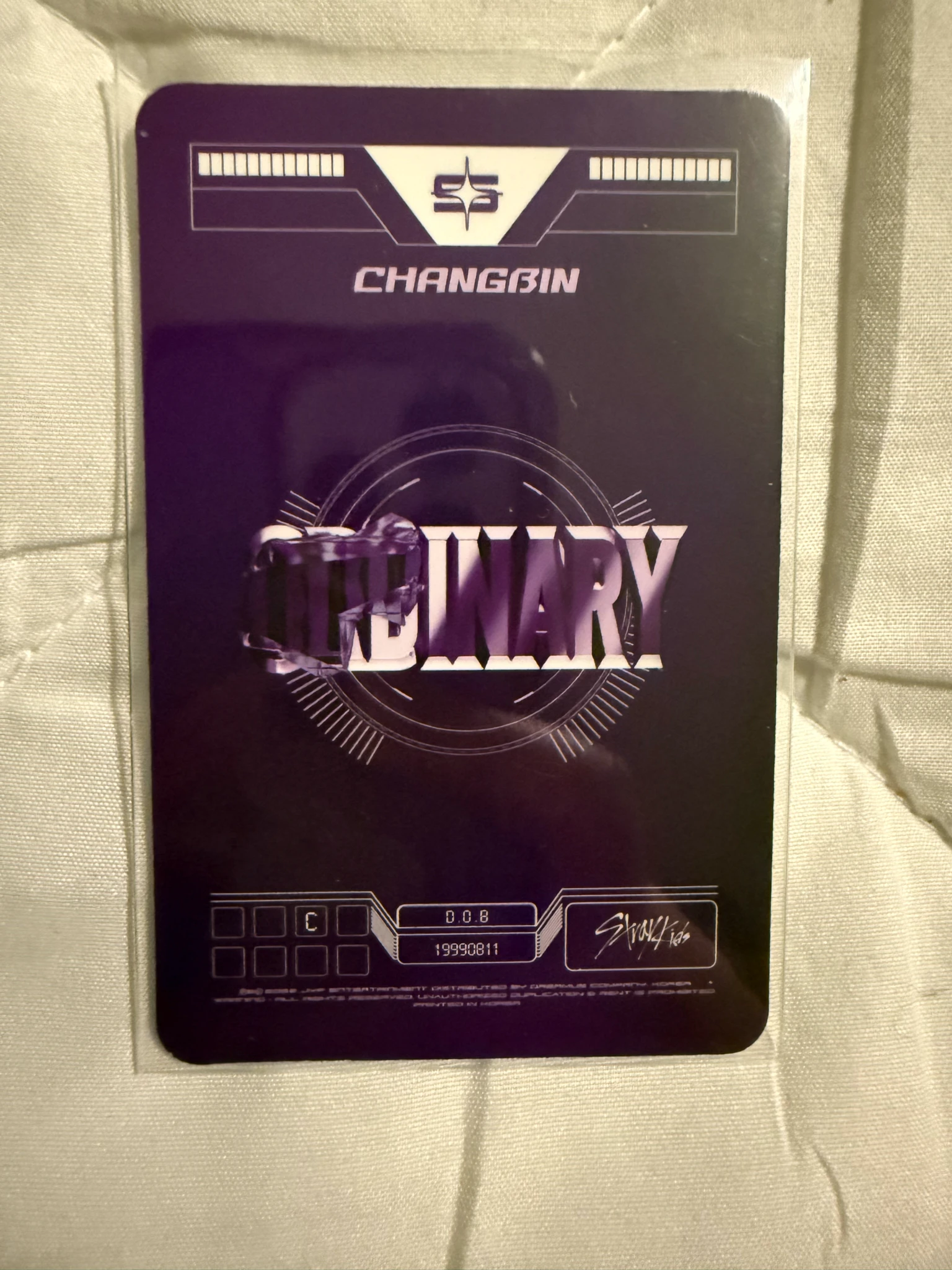 Stray Kids Changbin Stray Kids - Changbin - Oddinary Album album photocard jewel case version listing photo 4