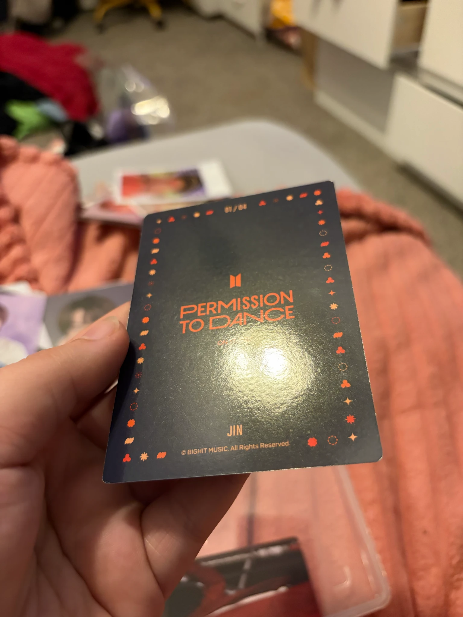 BTS Jin BTS - Jin - Permission To Dance On Stage Tour Event mini photocard seoul version listing photo 4
