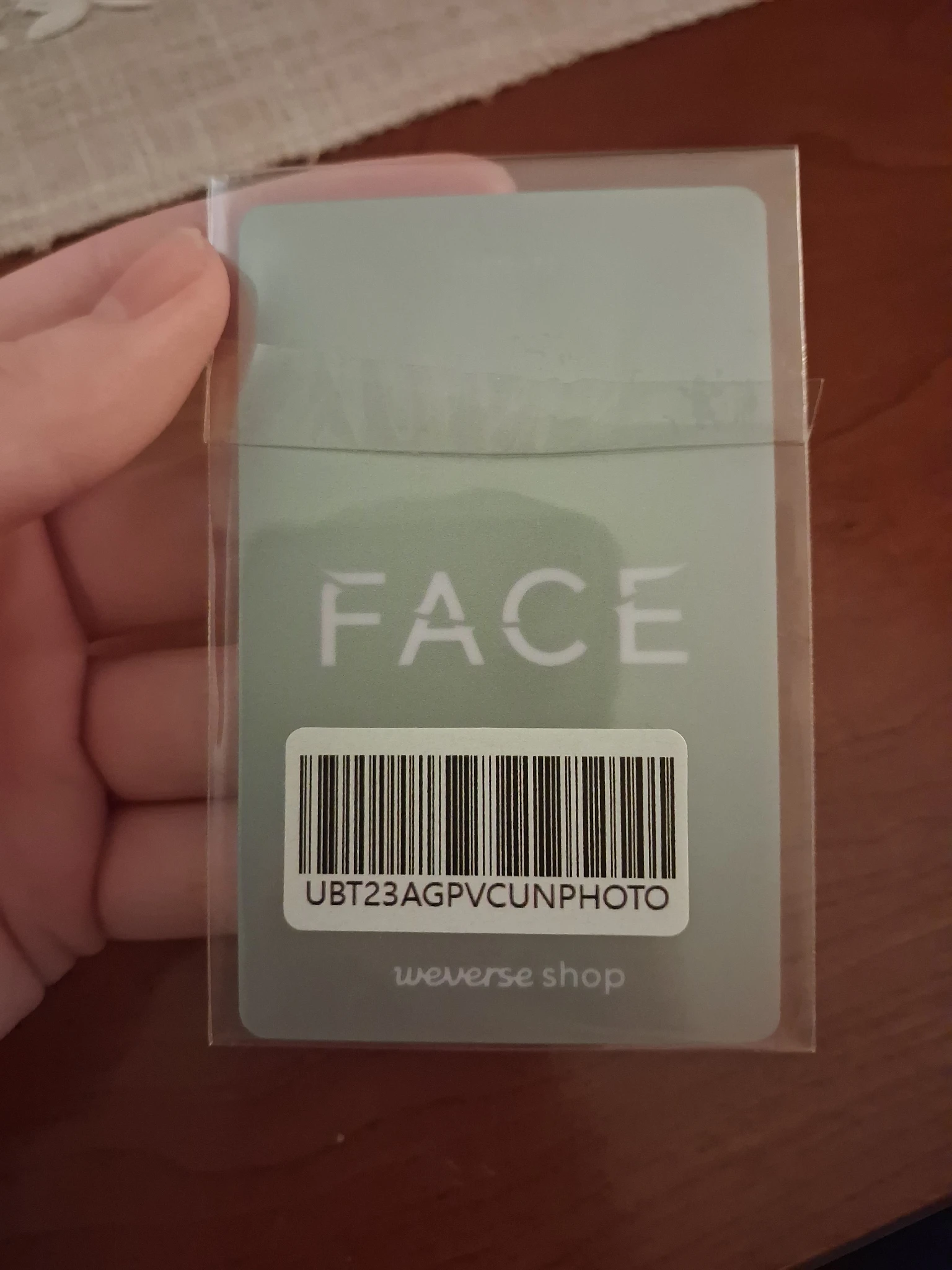 BTS Jimin BTS - Jimin - Face Album weverse global special gift pvc listing photo 4