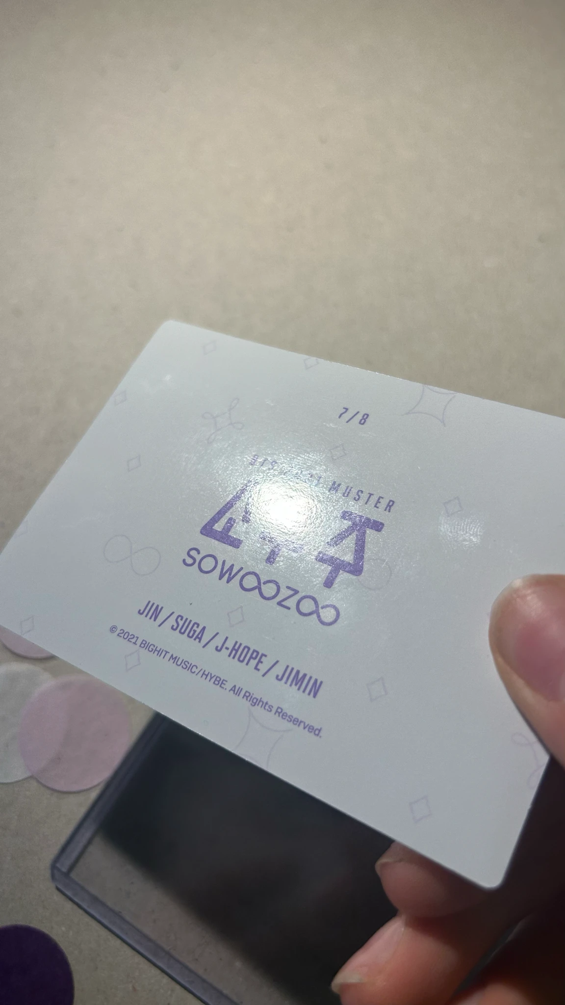 BTS BTS - 2021 Muster Sowoozoo Event merch photocard photo stand listing photo 4