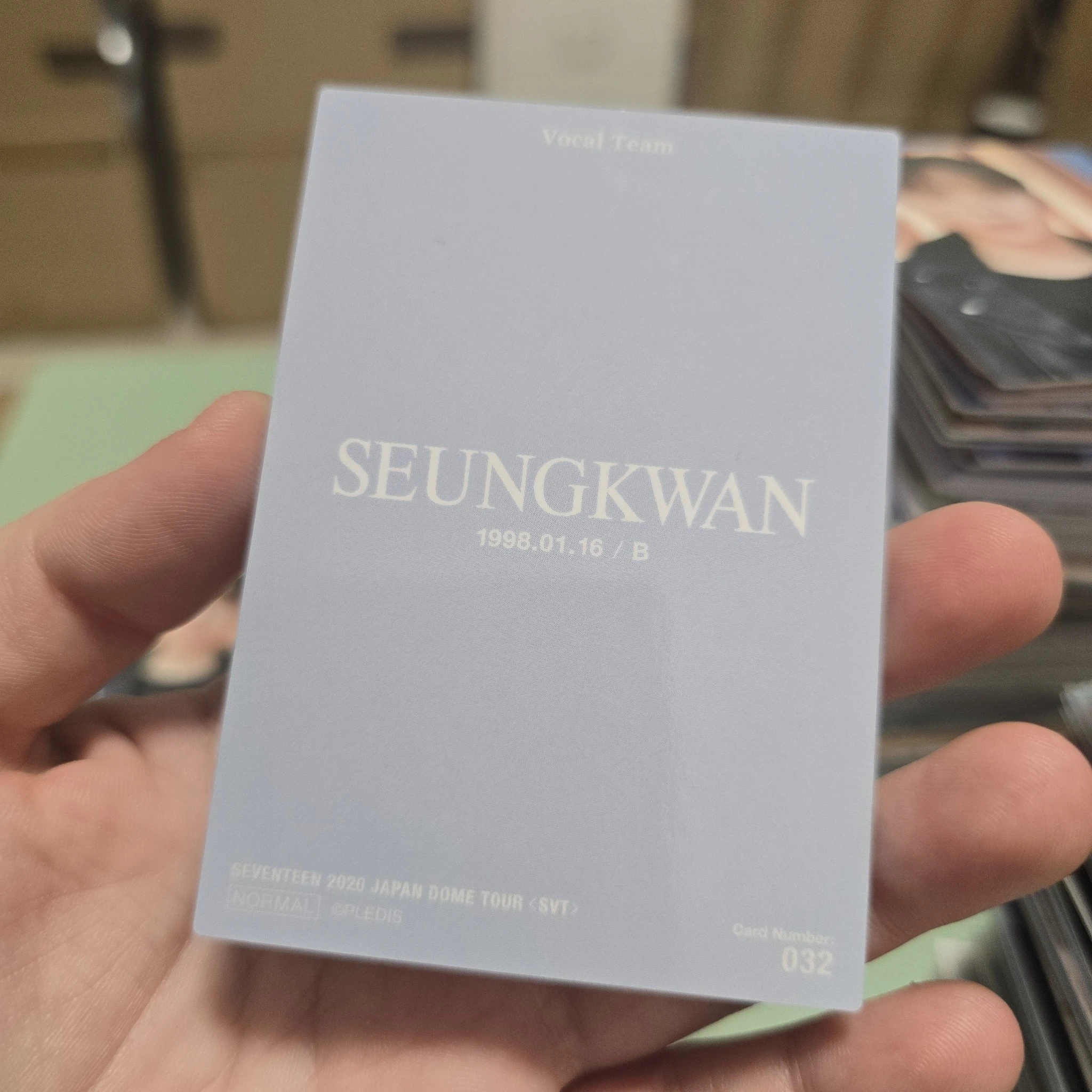 SEVENTEEN Seungkwan SEVENTEEN - Seungkwan - [2020 JAPAN] DOME TOUR Event trading card merch photocard listing photo 5