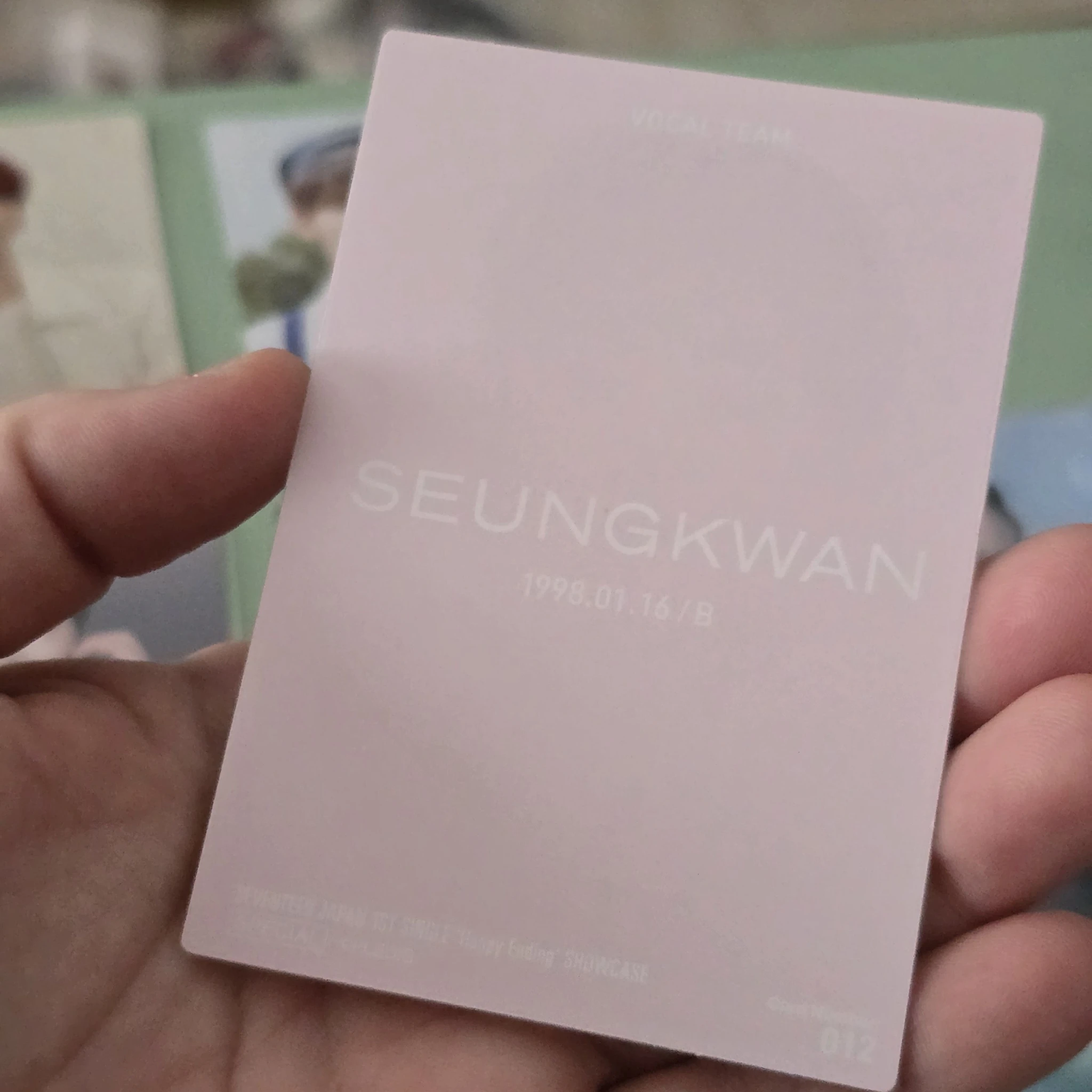 SEVENTEEN Seungkwan SEVENTEEN - Seungkwan - [HAPPY ENDING] SHOWCASE Event japan trading card merch photocard lenticular listing photo 5