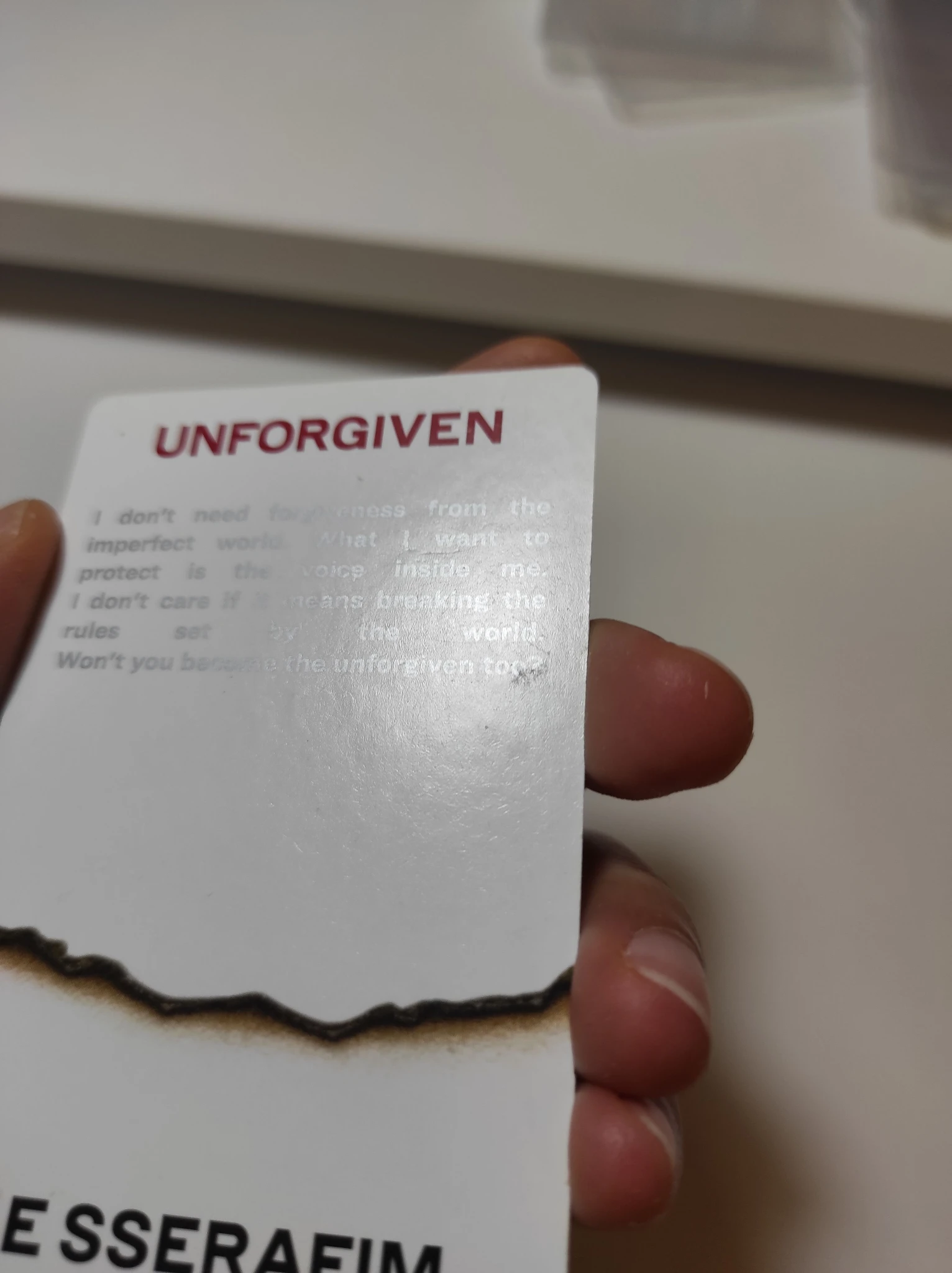 LE SSERAFIM Sakura LE SSERAFIM - Sakura - UNFORGIVEN Album album photocard bloody rose version listing photo 6