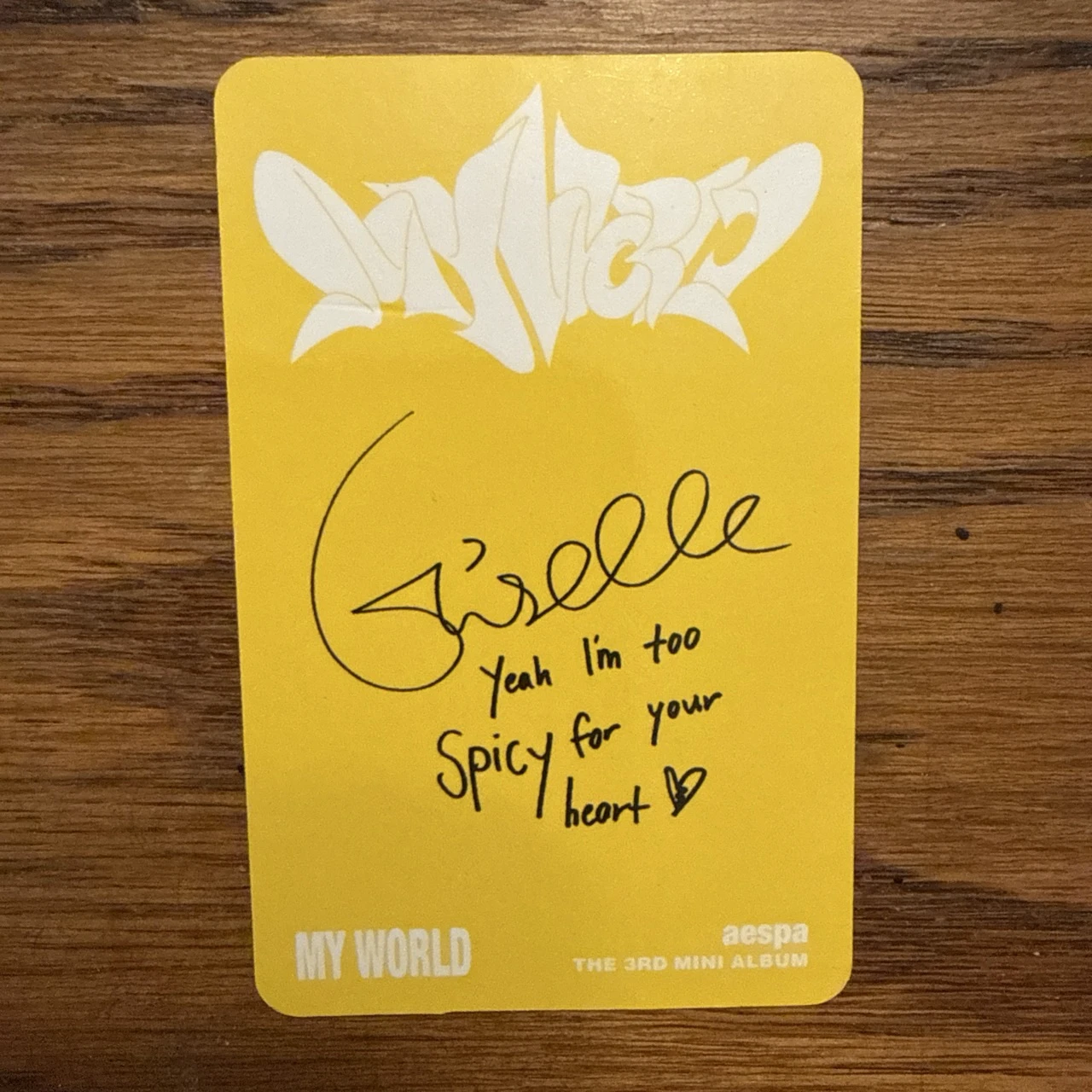 aespa Giselle aespa - Giselle - My World Album target exclusive USA exclusive korean album album photocard listing photo 6