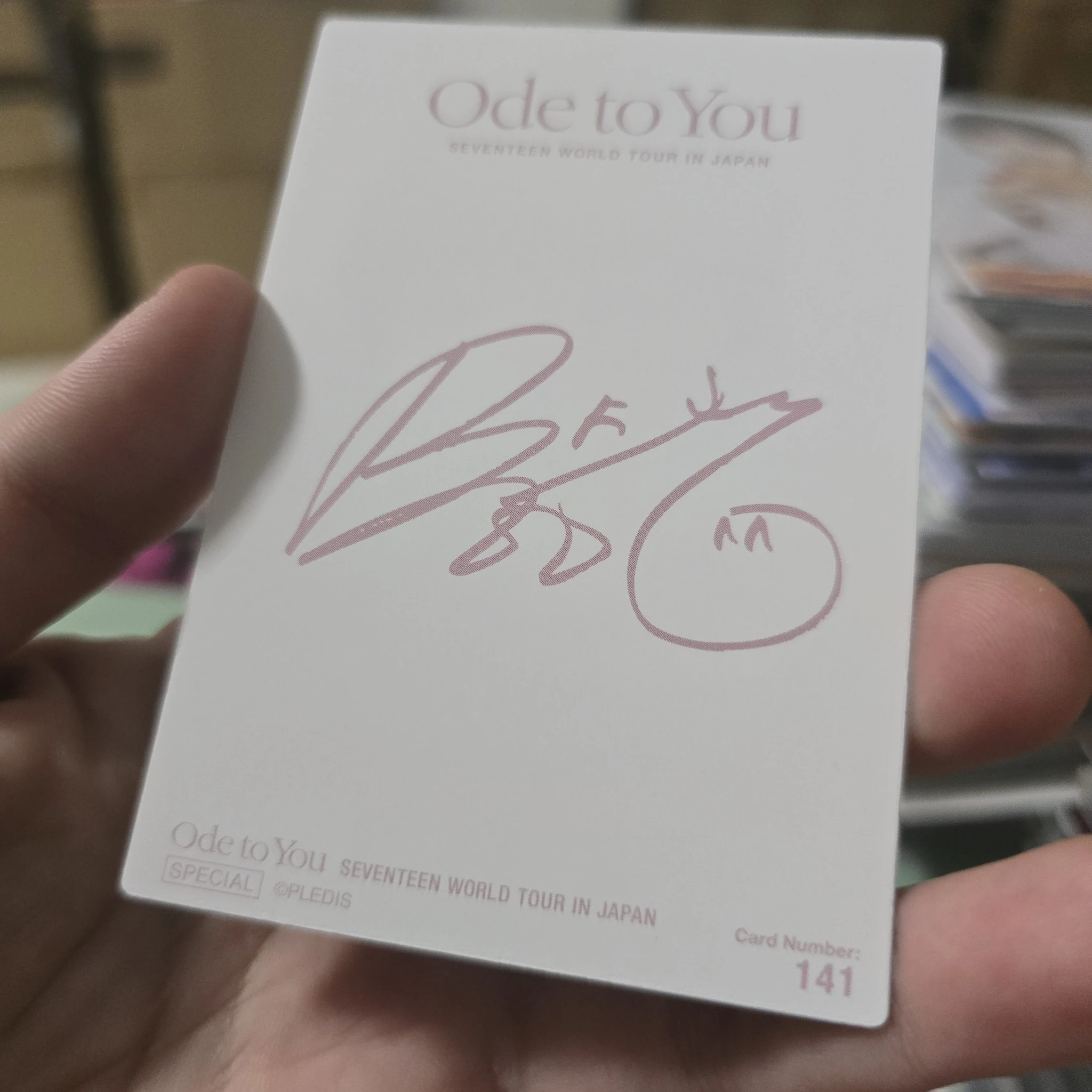SEVENTEEN Seungkwan SEVENTEEN - Seungkwan - [ODE TO YOU] TOUR Event lenticular japan merch photocard trading card listing photo 7