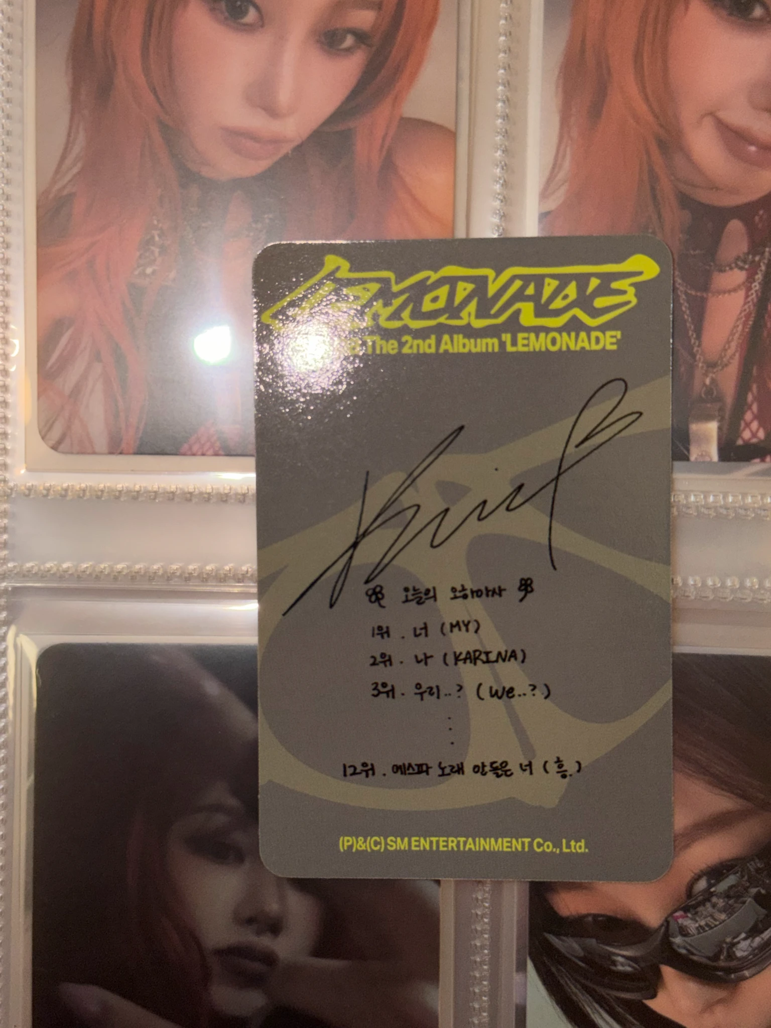 aespa Karina aespa - Karina - Lemonade Album album photocard acid version listing photo 7