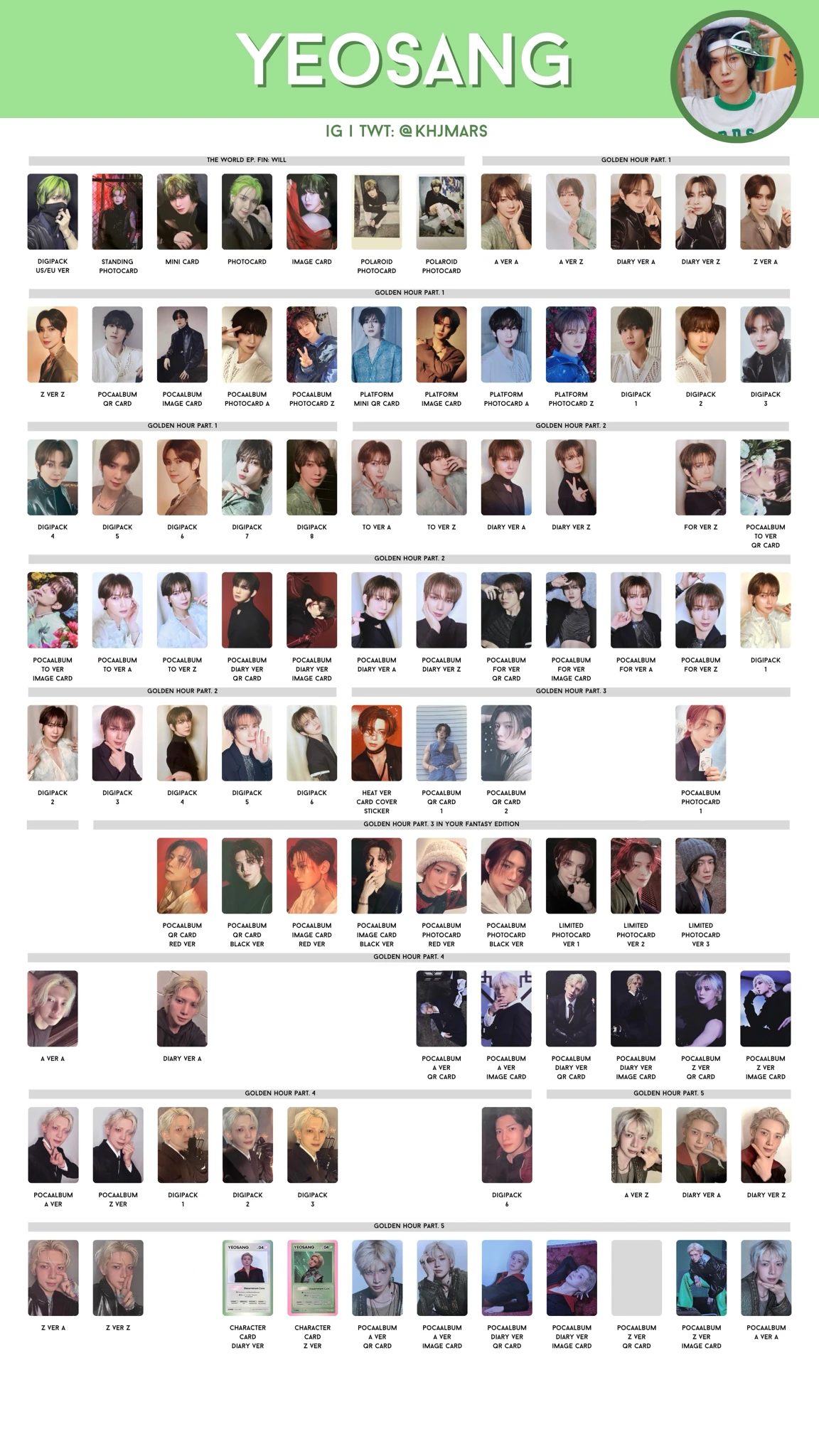 ATEEZ Yeosang ATEEZ - Yeosang - GOLDEN HOUR : Part.5 Album album photocard A version listing photo 9
