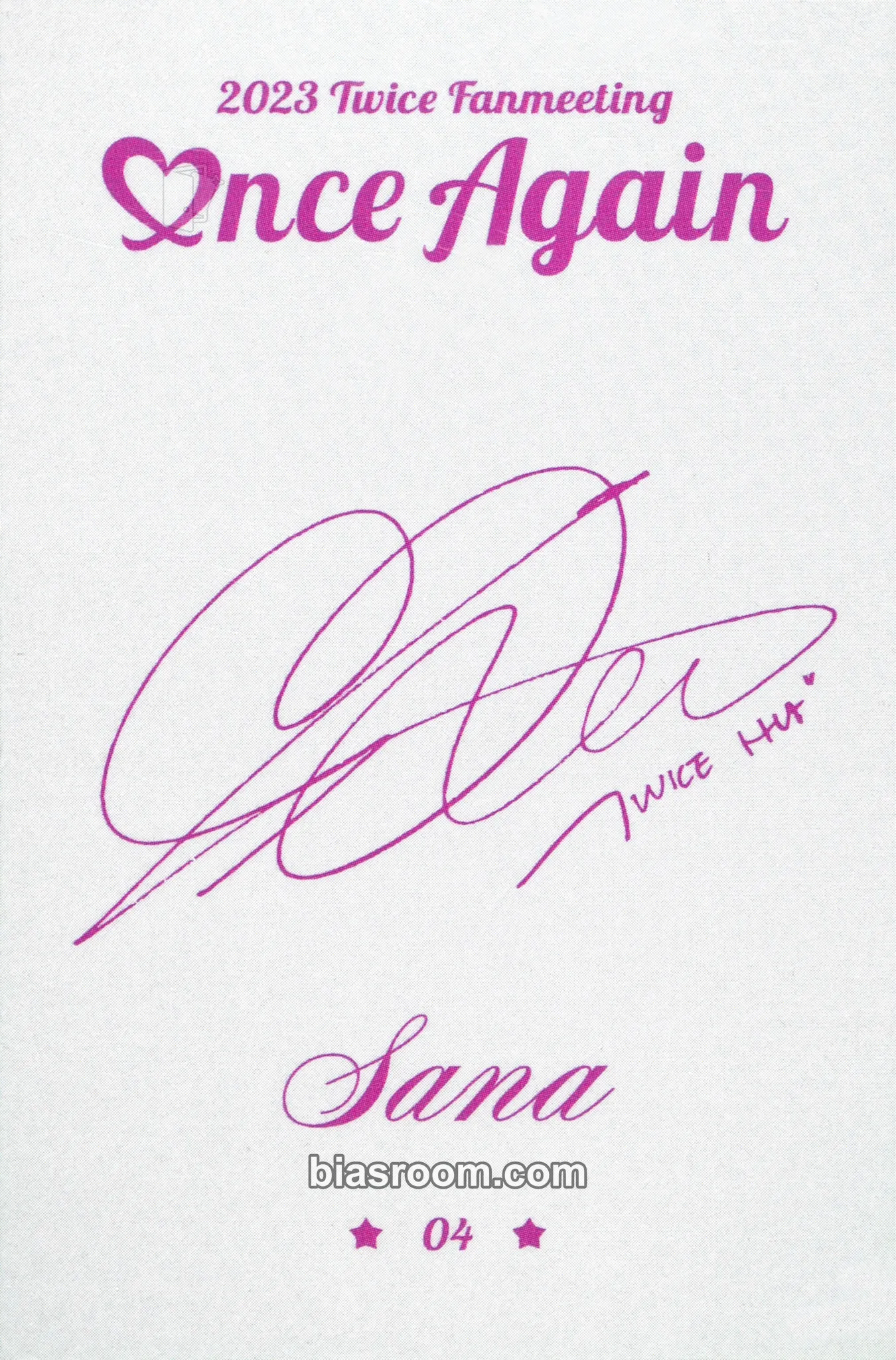Sana Once Again (8th Anniversary) Photocard - TWICE | Bias Room