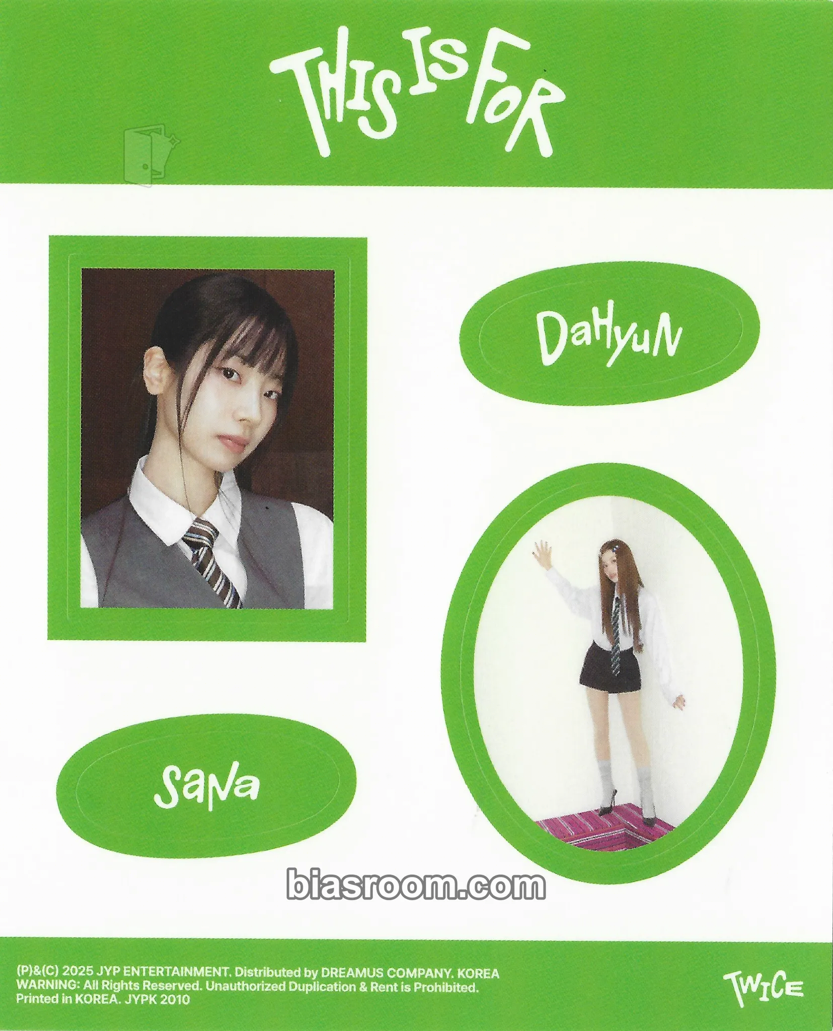 THIS IS FOR Photocard - TWICE - TWICE K-pop photocard