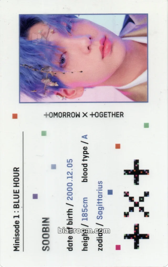 TOMORROW X TOGETHER - Soobin - Minisode 1: Blue Hour Album album inclusion vr version album photocard