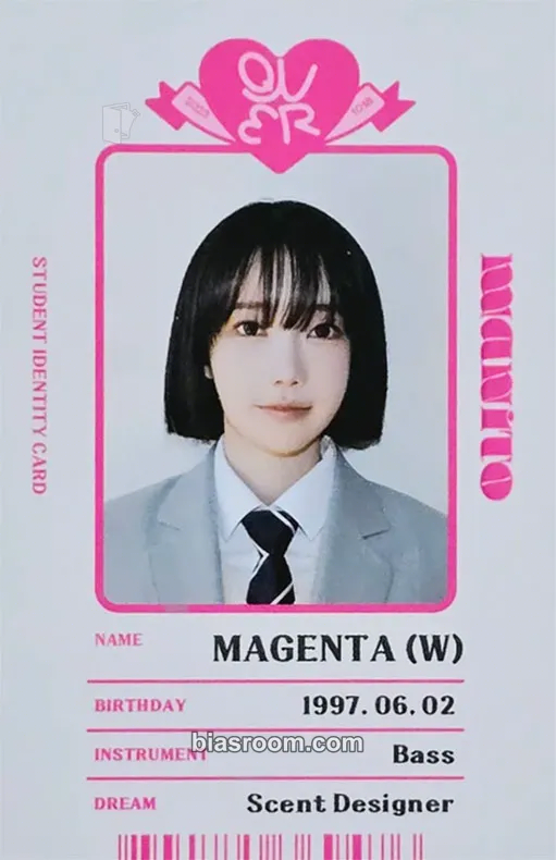 Magenta Manito Photocard - QWER - QWER K-pop photocard