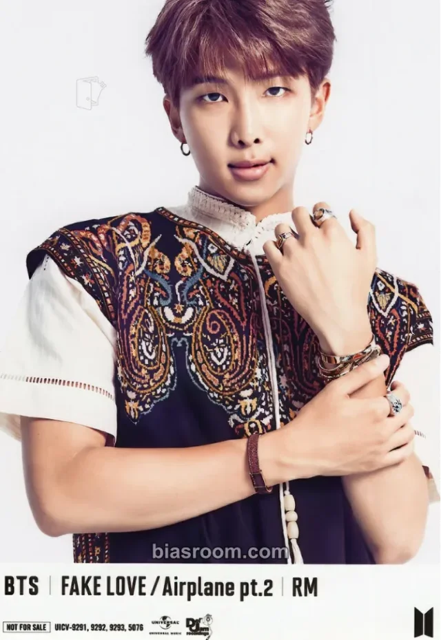 BTS - RM - Fake Love / Airplane Pt. 2 Album universal music store pre-order benefit raw photo