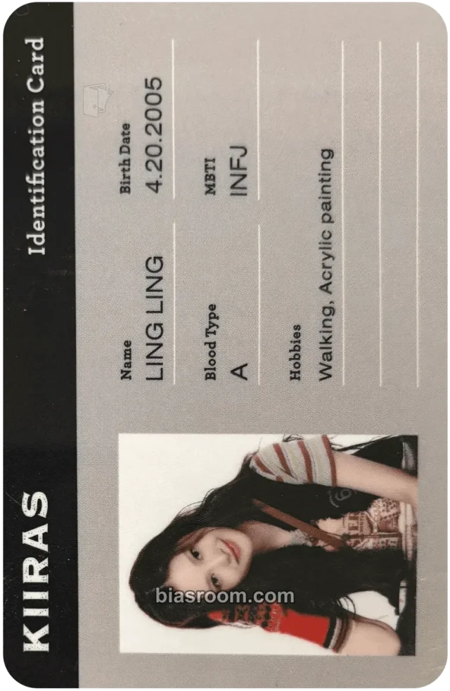 Kiiras - LingLing - Kill Ma Bo$$ Album Identity card album photocard