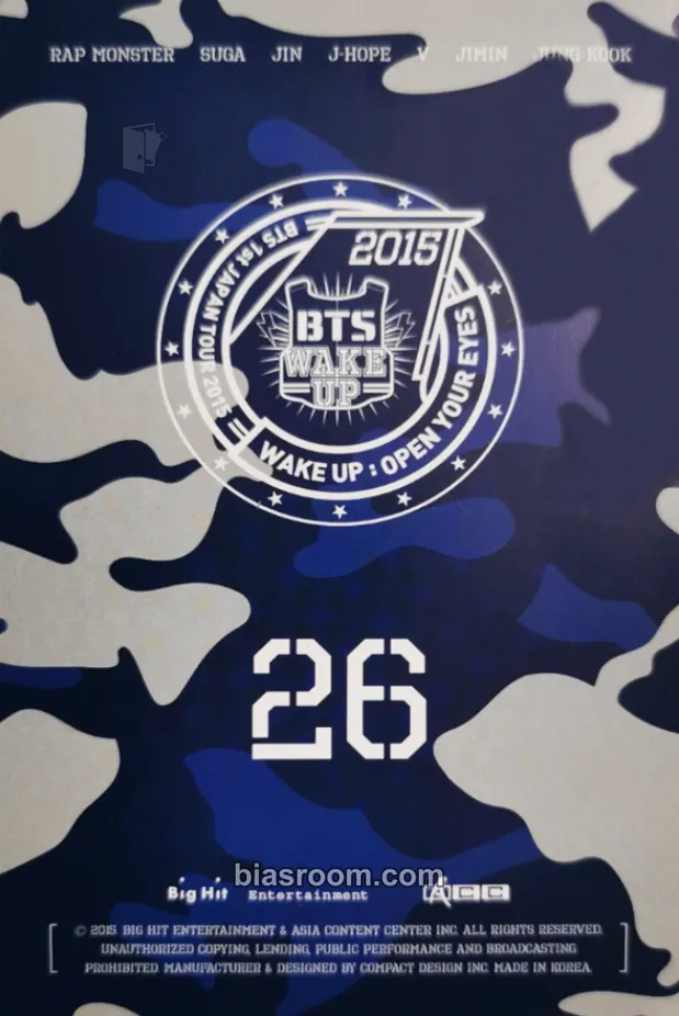Jungkook 1st Japan Tour - Wake Up: Open Your Eyes Photocard - BTS