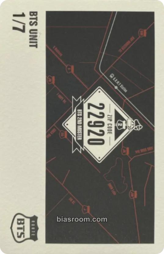 2nd Muster - ZIP CODE : 22920 Photocard - BTS | Bias Room