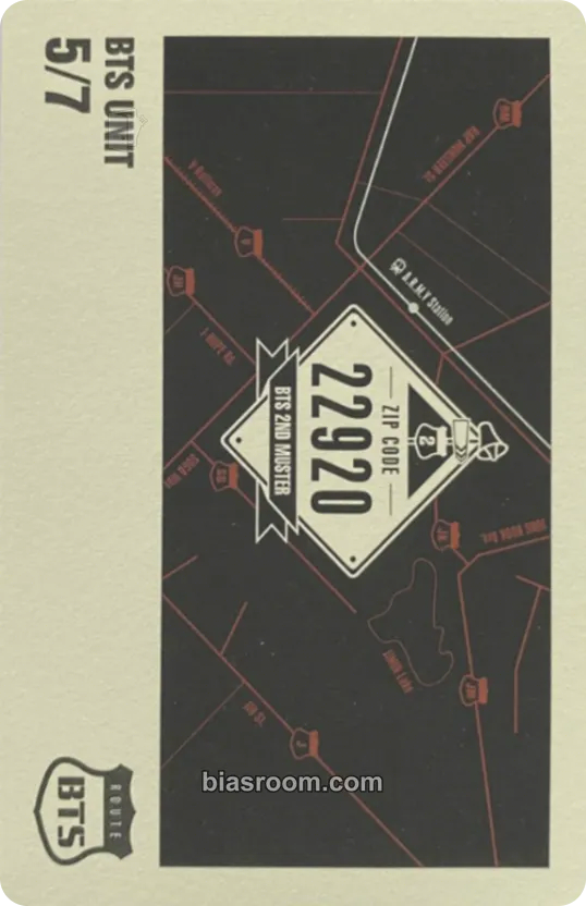 2nd Muster - ZIP CODE : 22920 Photocard - BTS | Bias Room