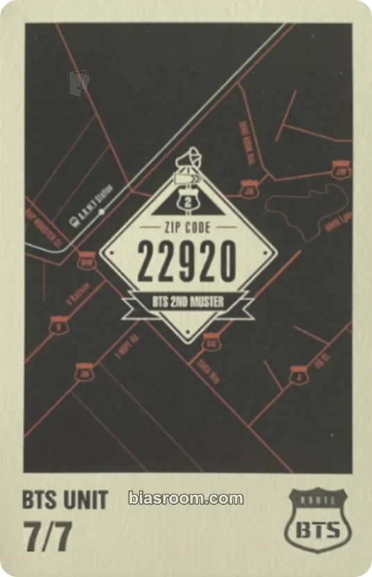 2nd Muster - ZIP CODE : 22920 Photocard - BTS | Bias Room