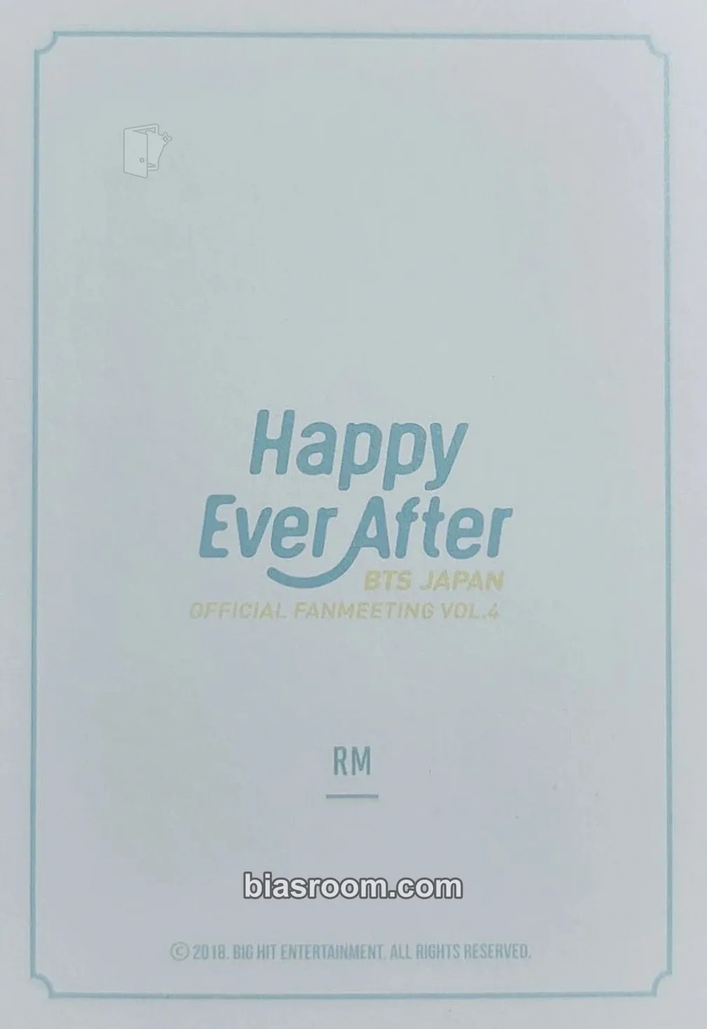 BTS Happy Ever After サイン入り　ポストカード RM Japan Official Fanmeeting Vol.4 - Happy Ever After Photocard