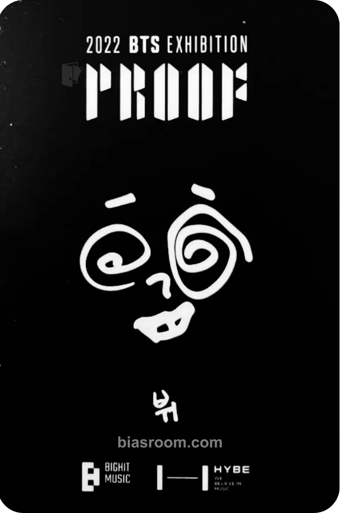 V Proof Exhibition Photocard - BTS - BTS K-pop photocard
