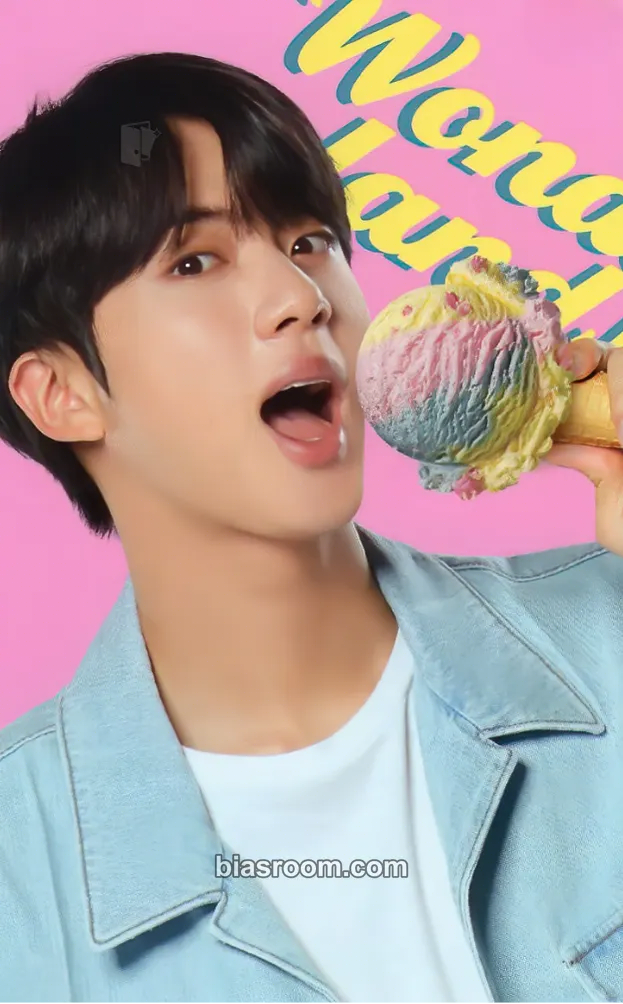 Jin Baskin Robbins Photocard - BTS - BTS K-pop photocard