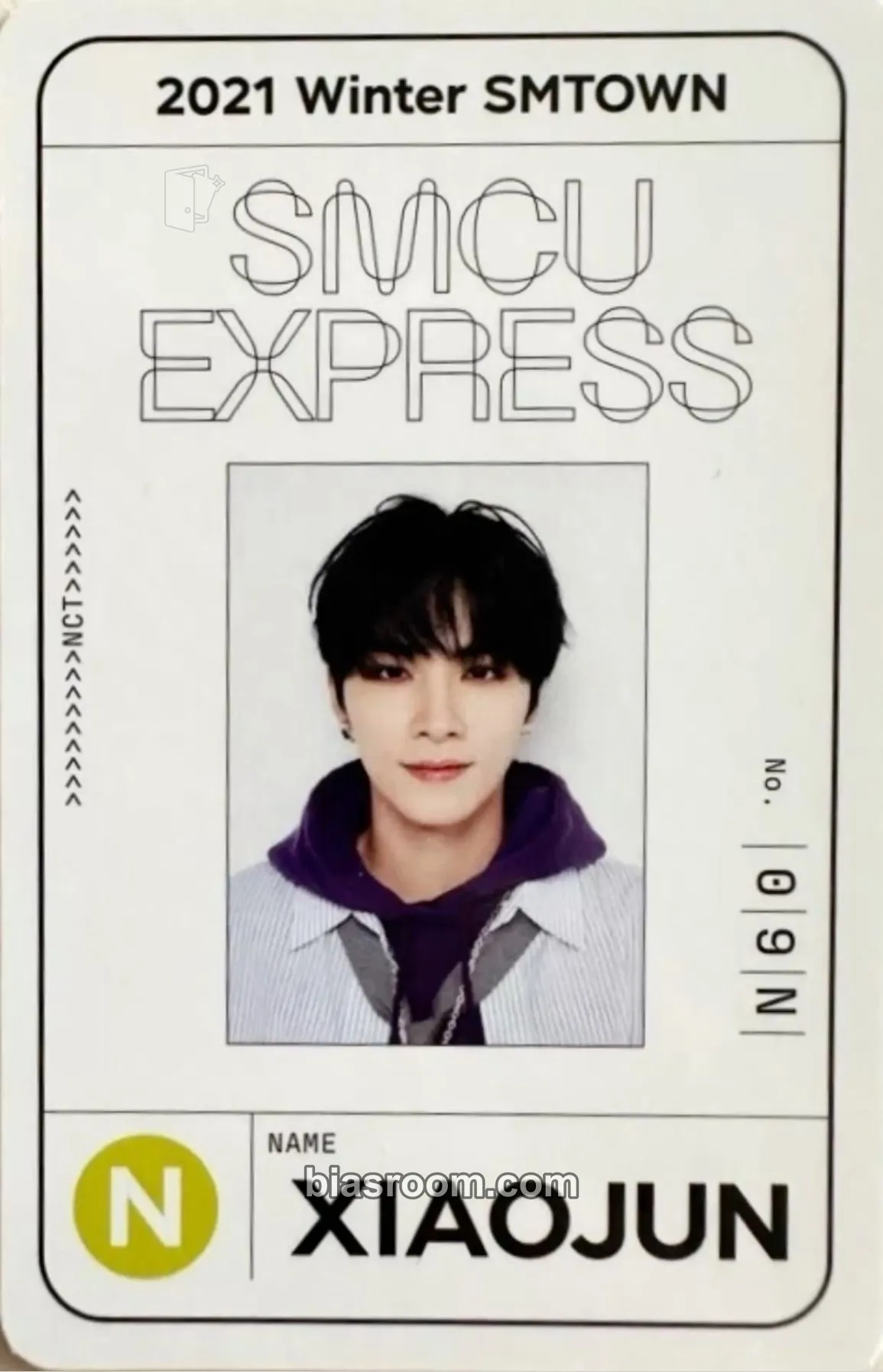 Xiaojun 2021 Winter SMTOWN: SMCU EXPRESS Photocard - NCT - NCT K-pop photocard