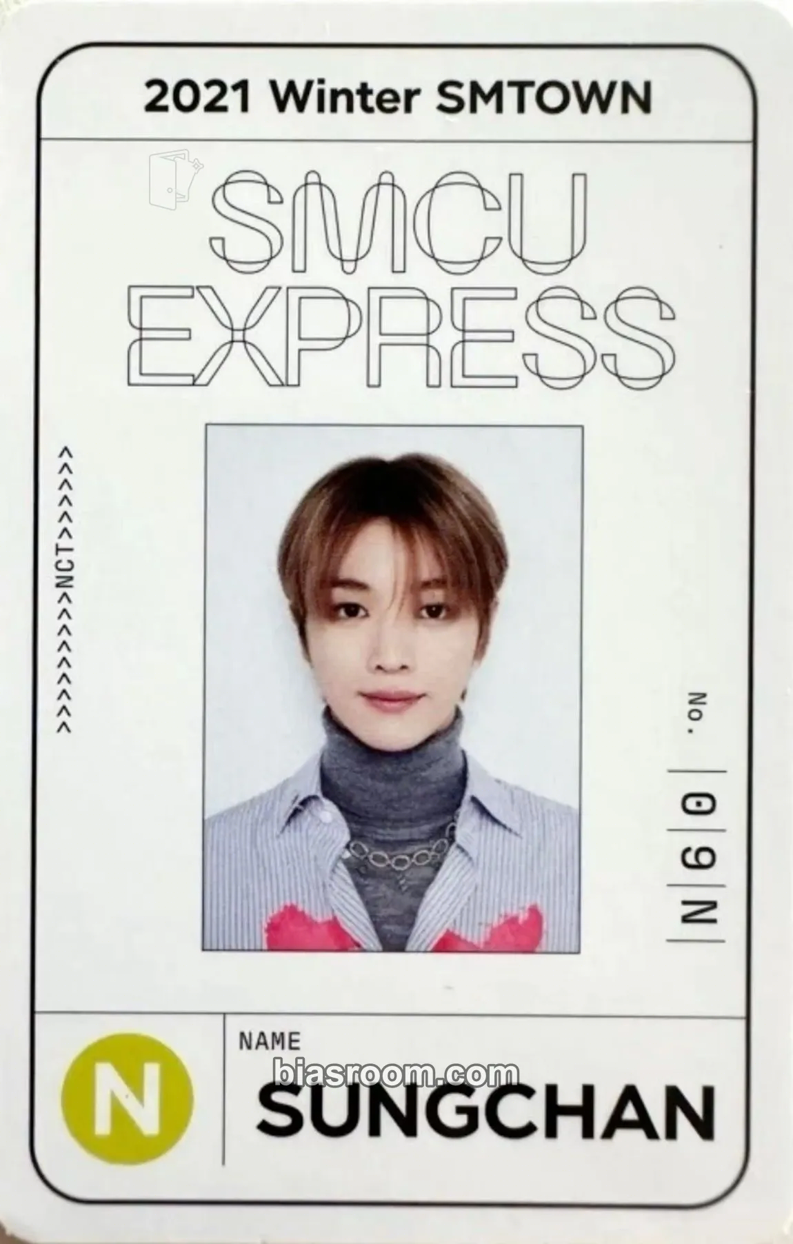 Sungchan 2021 Winter SMTOWN: SMCU EXPRESS Photocard - NCT - NCT K-pop photocard