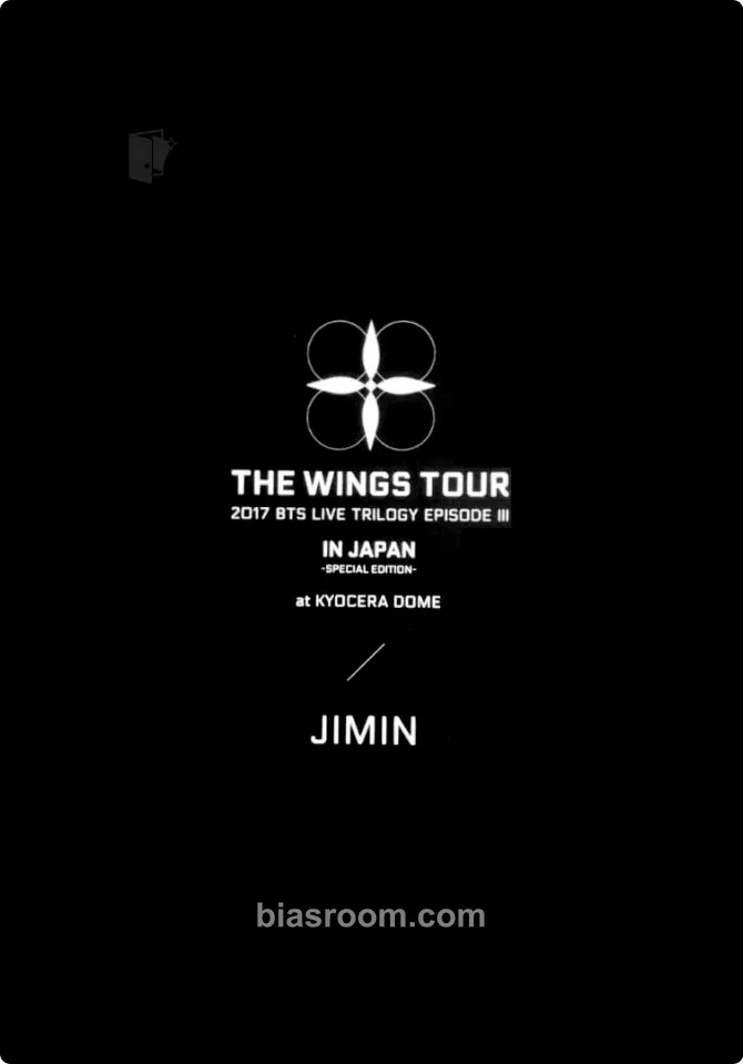Jimin The Wings Tour in Japan DVD & Bluray Photocard - BTS - BTS K-pop photocard