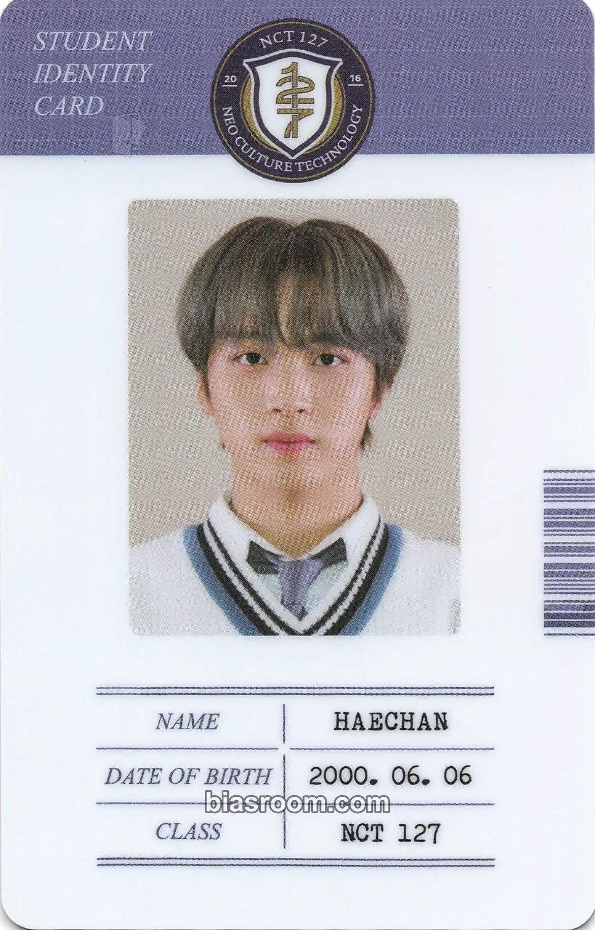 Haechan Back to School 2021 Photocard - NCT 127 - NCT 127 K-pop photocard